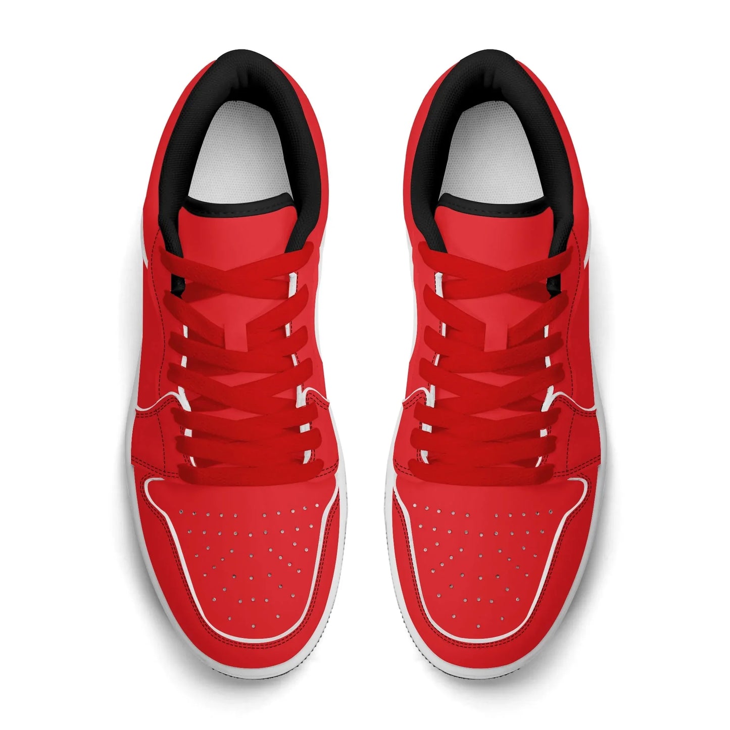 Alizarinrote Low Top Leder Sneaker für Damen Sneaker JLR Design