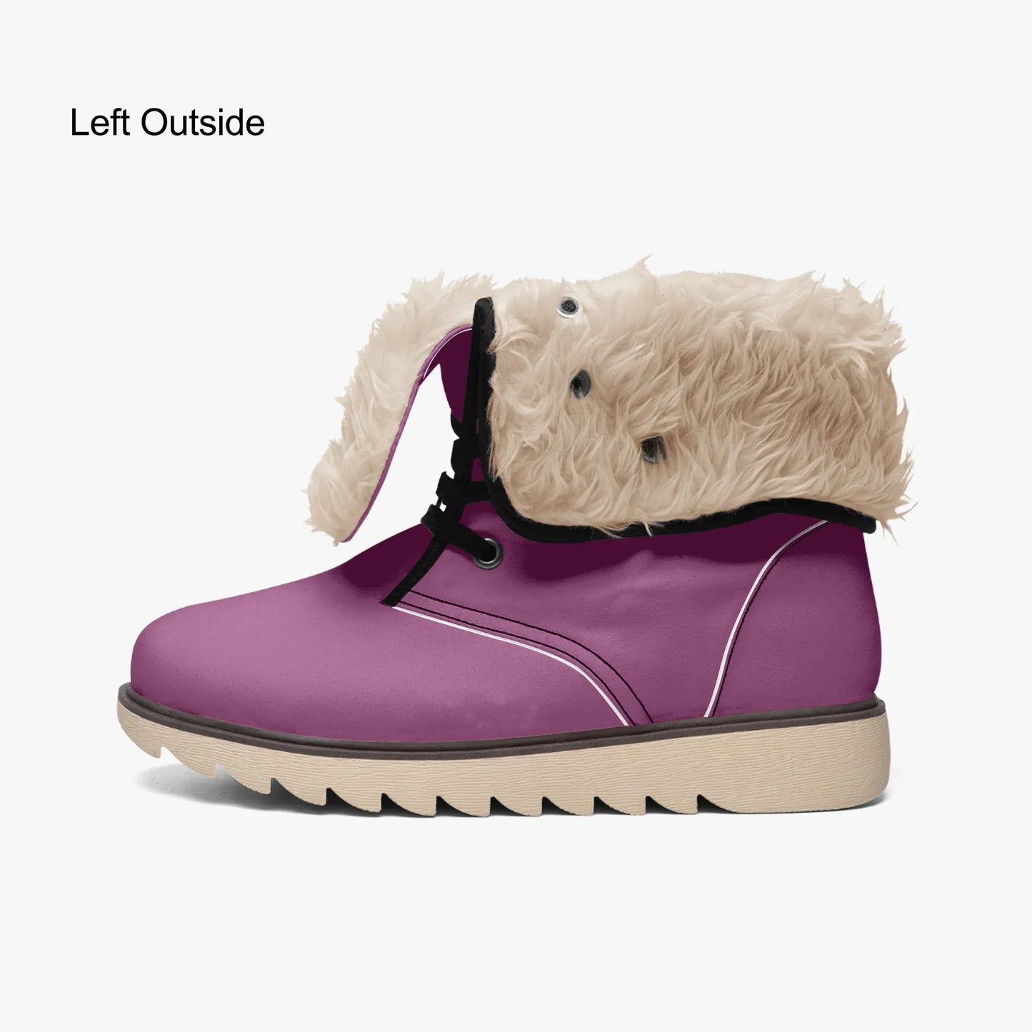 Aubergine Chic Boots mit Plüschfutter Boots JLR Design