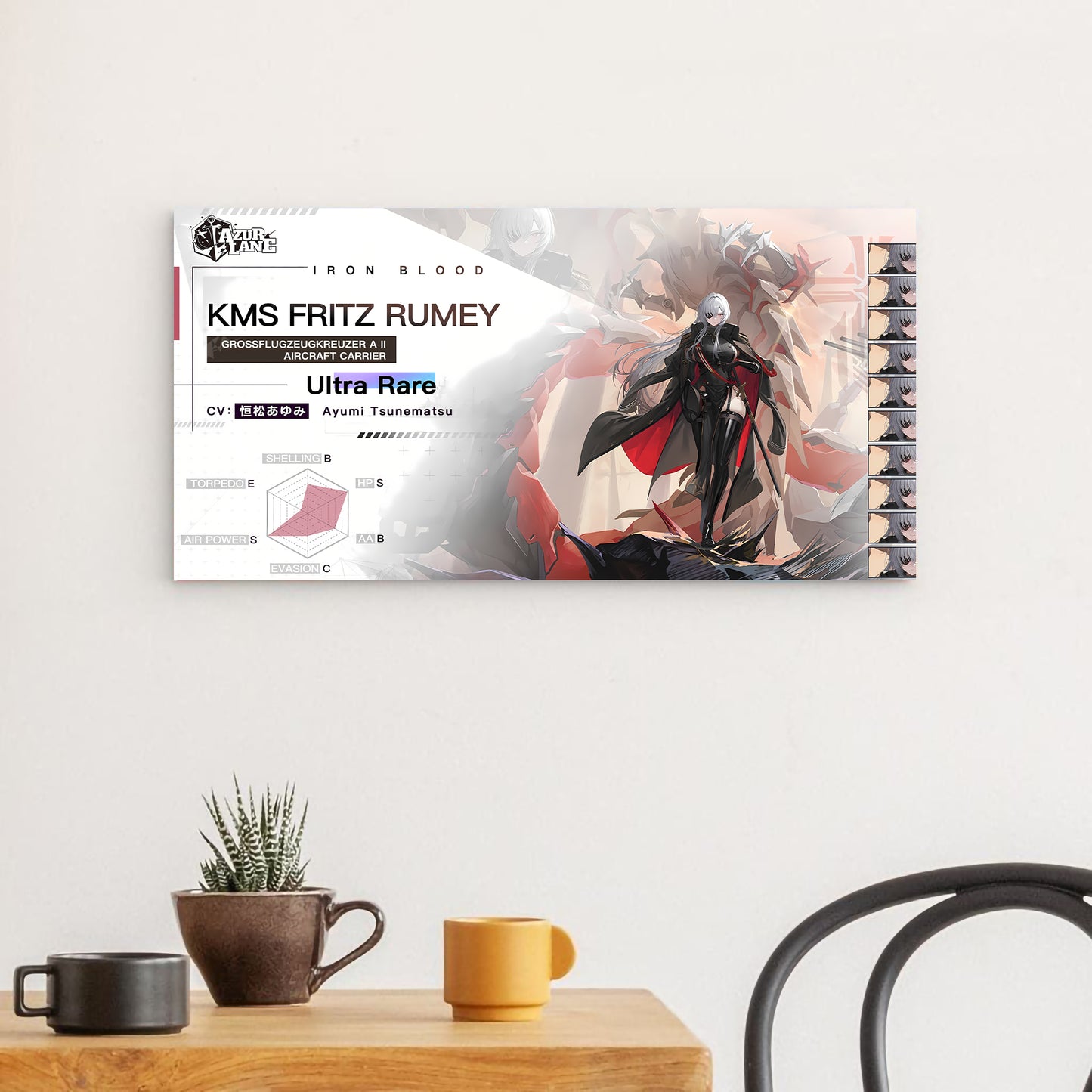 Azur Lane Poster - Charakter Iron Blood KMS Fritz Rumey Poster JLR Design