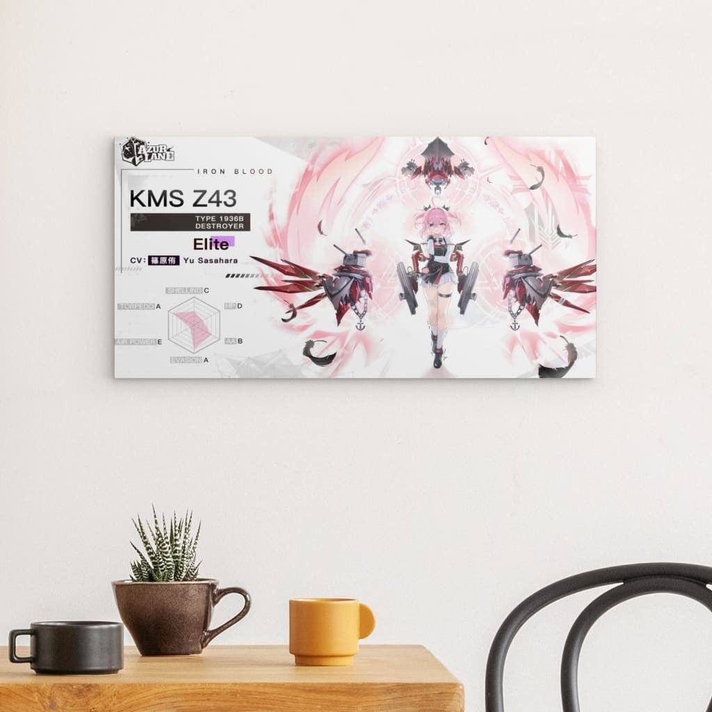 Azur Lane Poster - Charakter Iron Blood KMS Z43 Metal Print JLR Design
