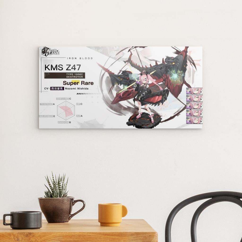 Azur Lane Poster - Charakter Iron Blood KMS Z47 Metal Print JLR Design