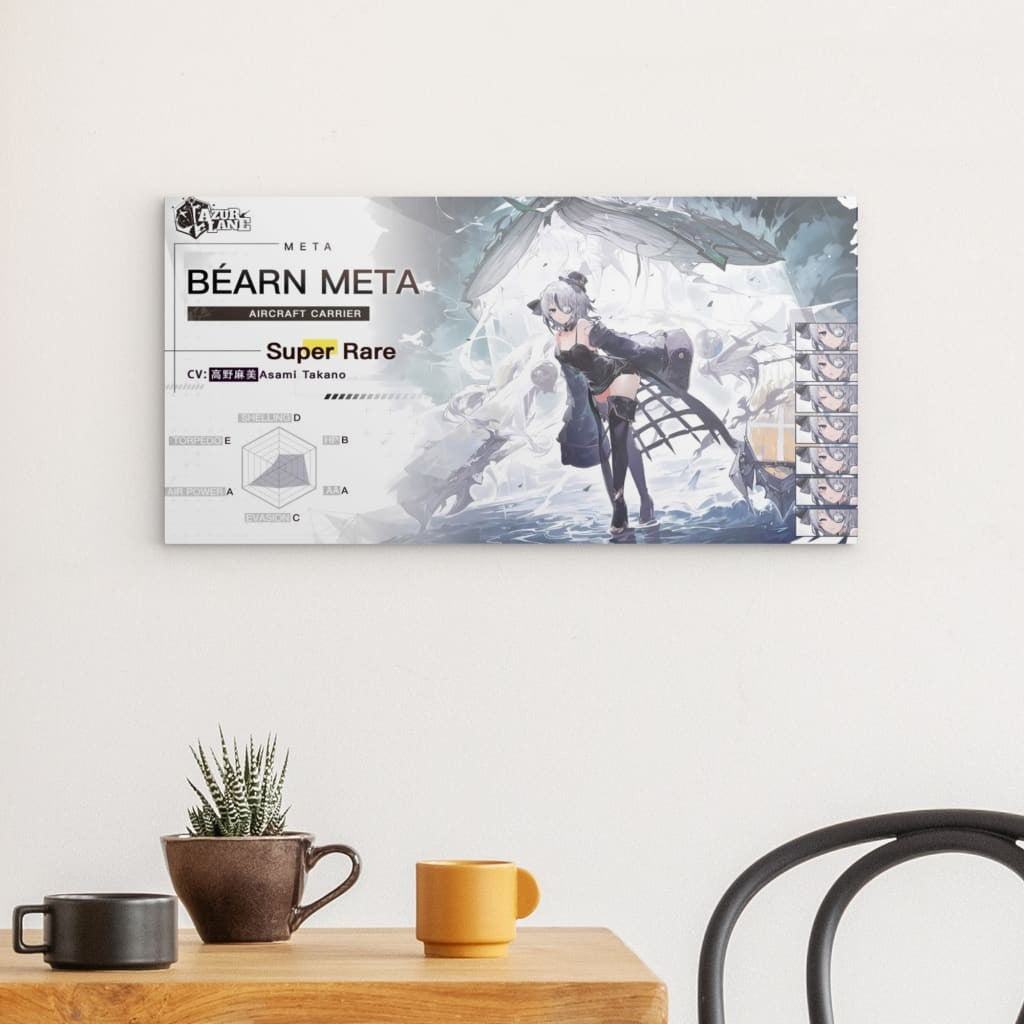 Azur Lane Poster - Charakter Meta Béarn Metal Print JLR Design