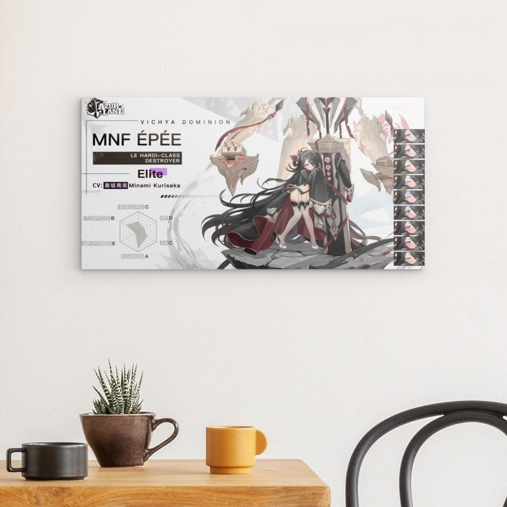 Azur Lane Poster - Charakter Vichya Dominion MNF Épée Metal Print JLR Design