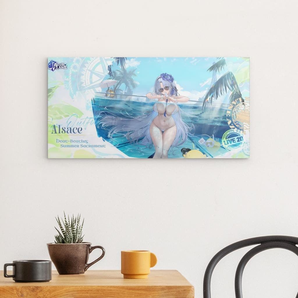 Azur Lane Poster - Heat Beatins Summer Sacrament Alsace Metal Print JLR Design
