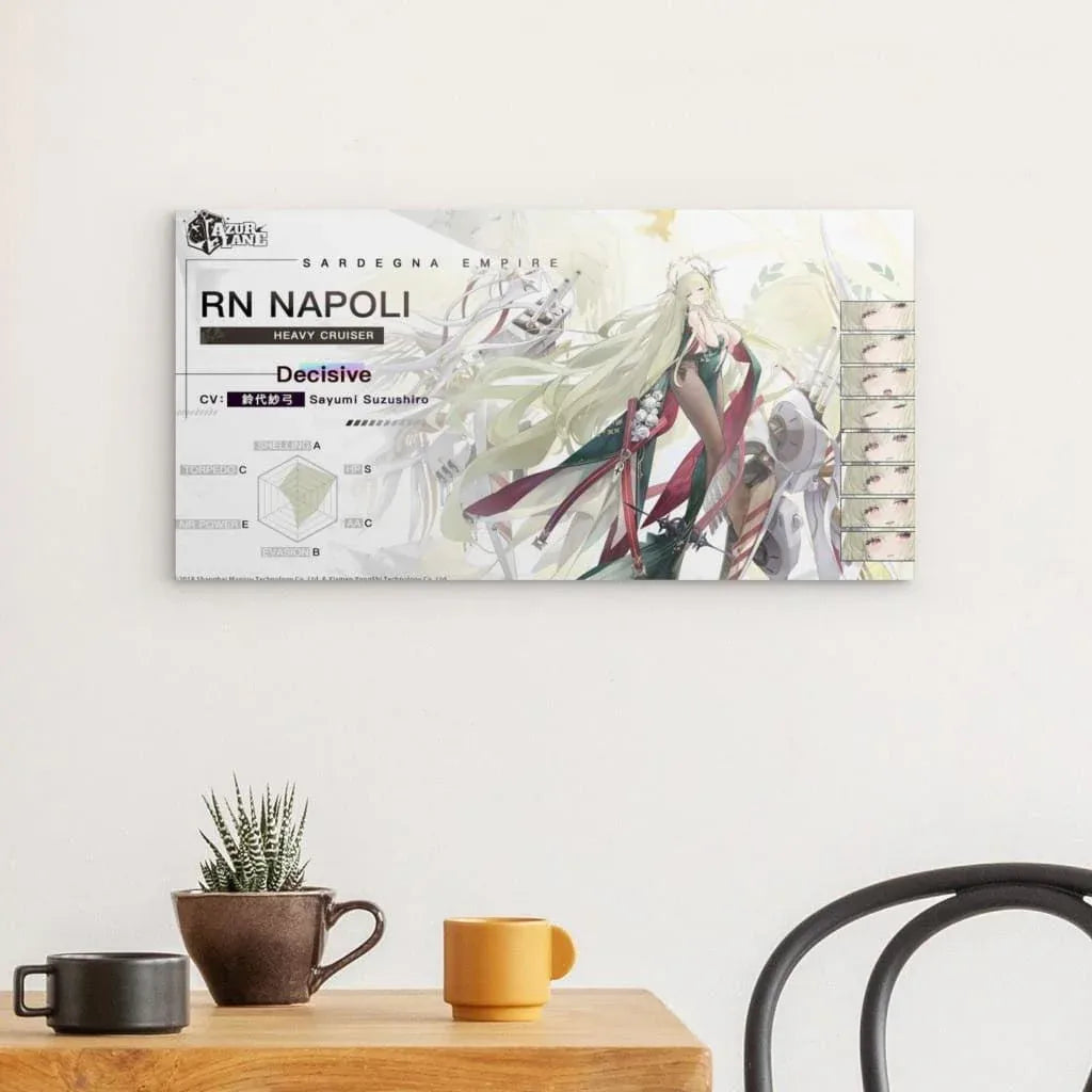 Azur Lane Poster - Sardegna Empire RN Napoli Metal Print JLR Design