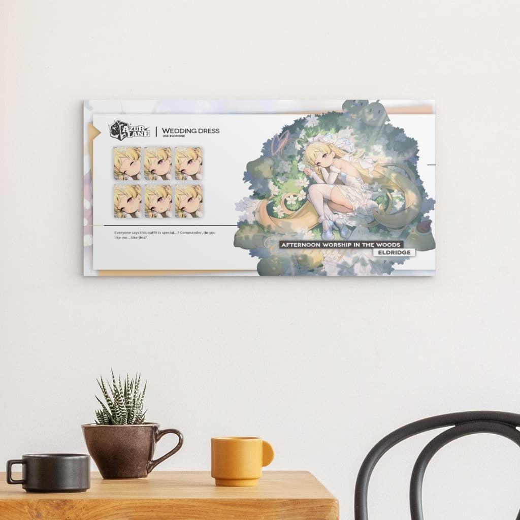 Azur Lane Poster - Wedding Dress Eldridge Metal Print JLR Design