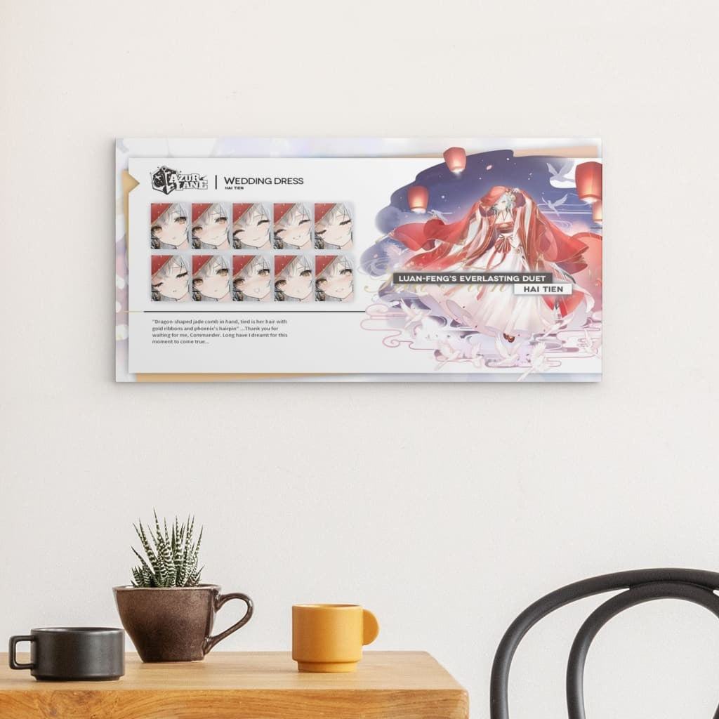 Azur Lane Poster - Wedding Dress Hai Tien Metal Print JLR Design