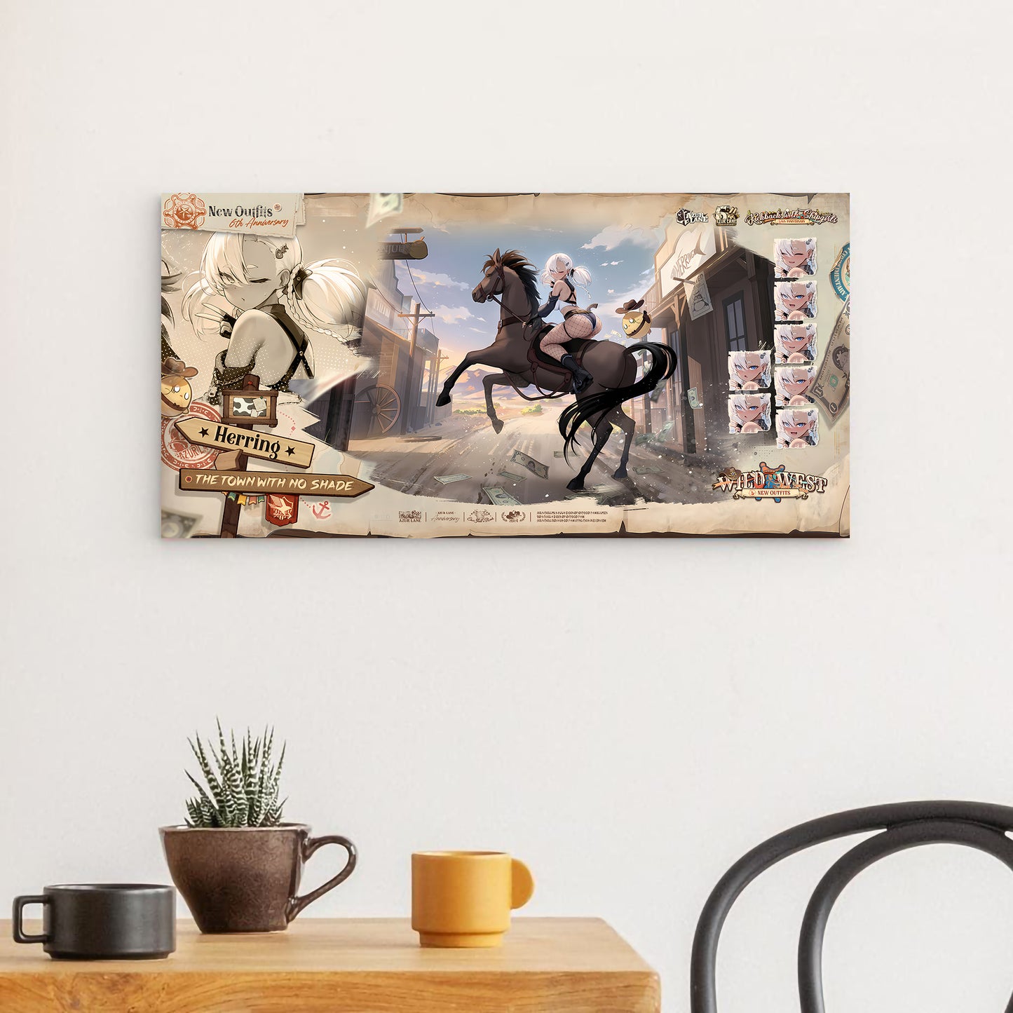 Azur Lane Wanddekoration - 6th Anniversary Herring The Town with no Shade Poster JLR Design