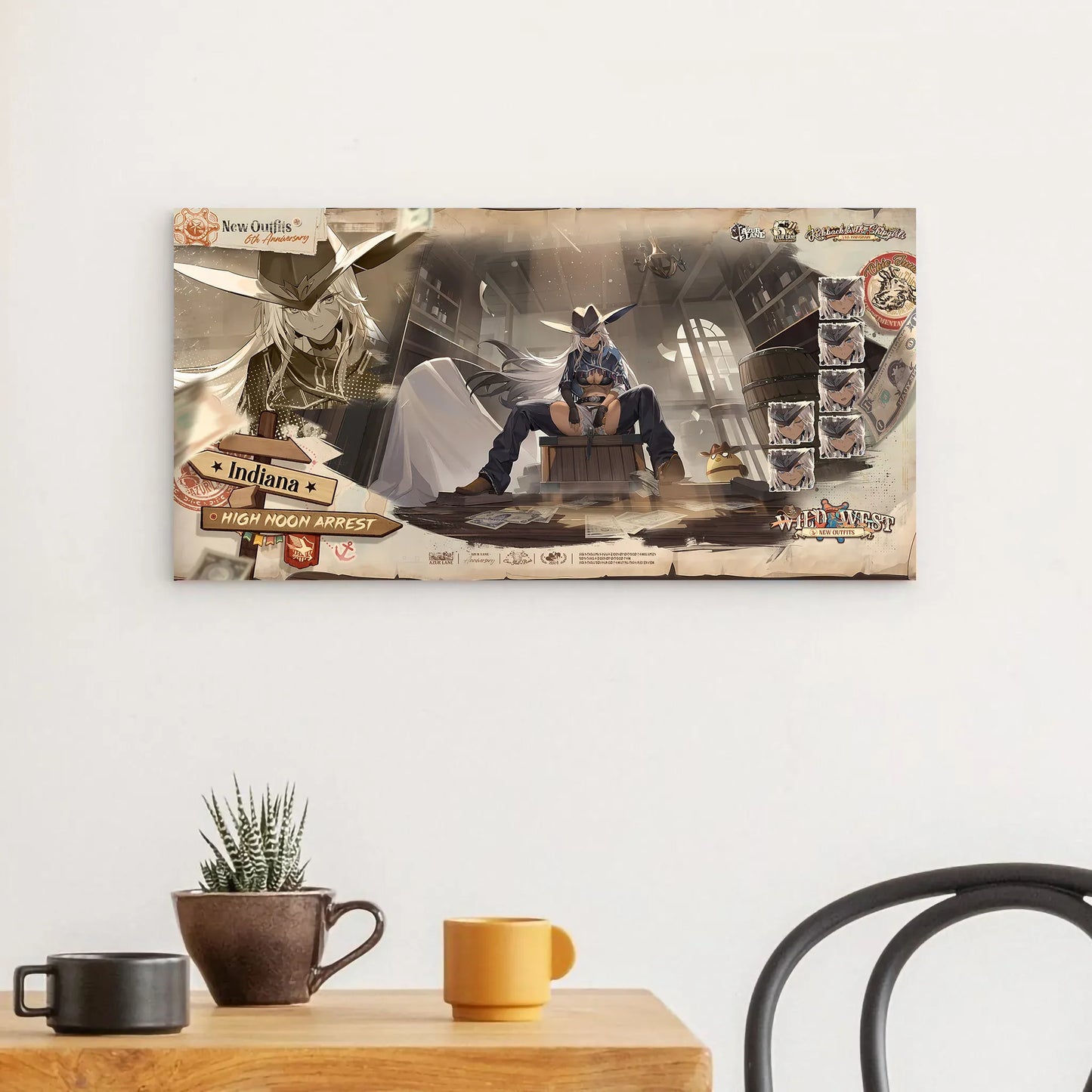 azur-lane-wanddekoration-6th-anniversary-wild-west-indiana-high-noon-arrest-poster-jlr-design-11236 - JLR Design