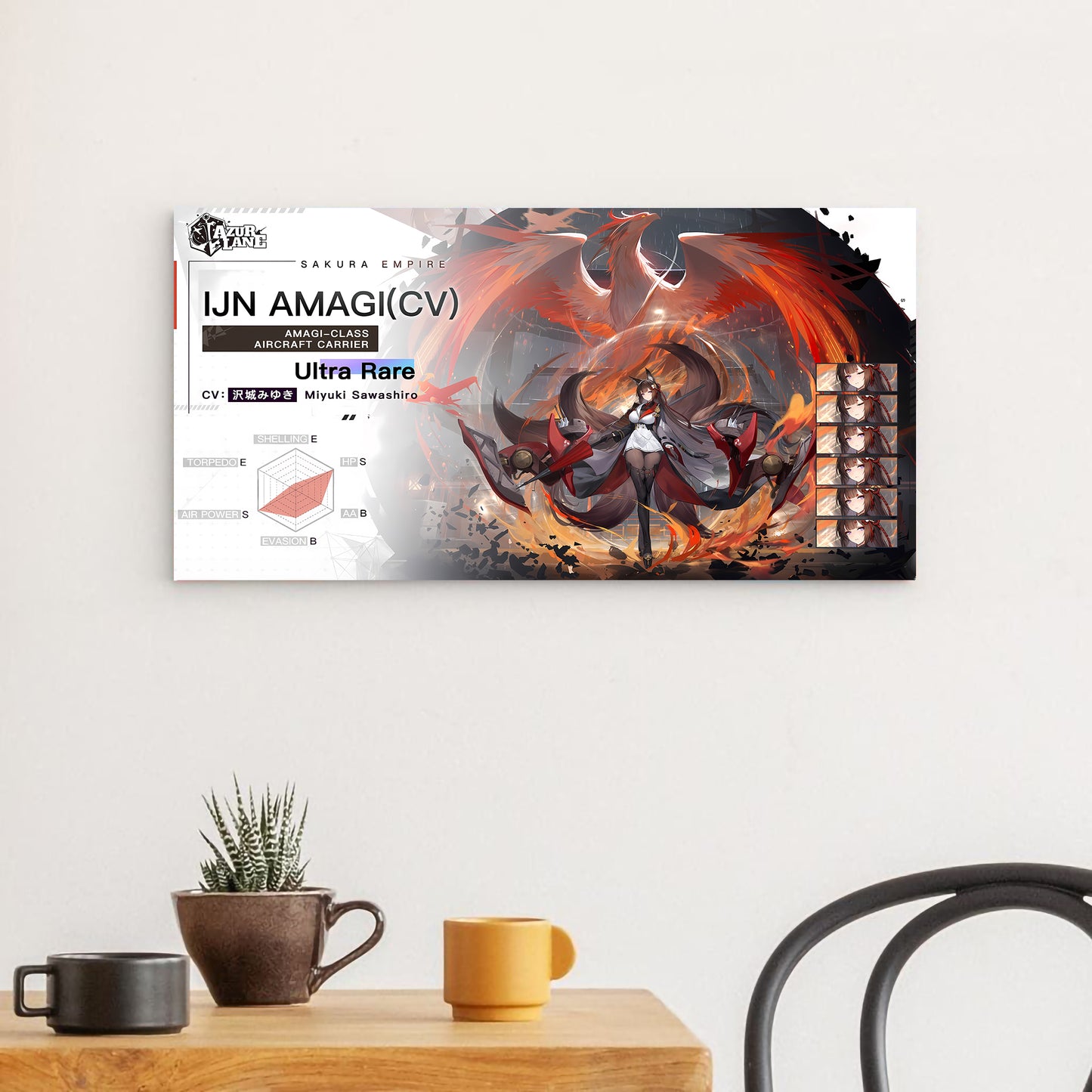 Azur Lane Wanddekoration - Charakter Sakura Empire IJN Amagi (CV) Poster JLR Design