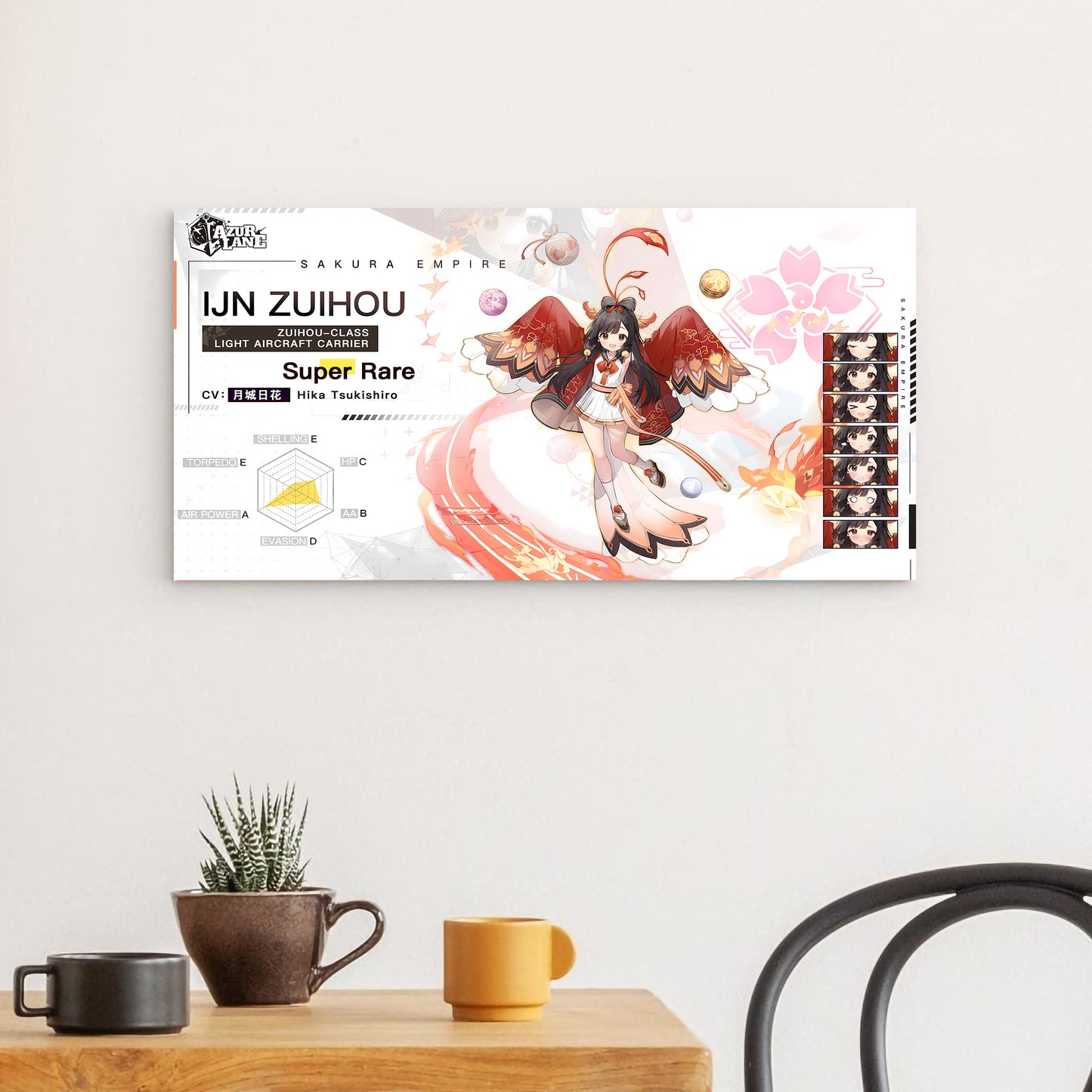 Azur Lane Wanddekoration - Charakter Sakura Empire IJN Zuihou Poster JLR Design