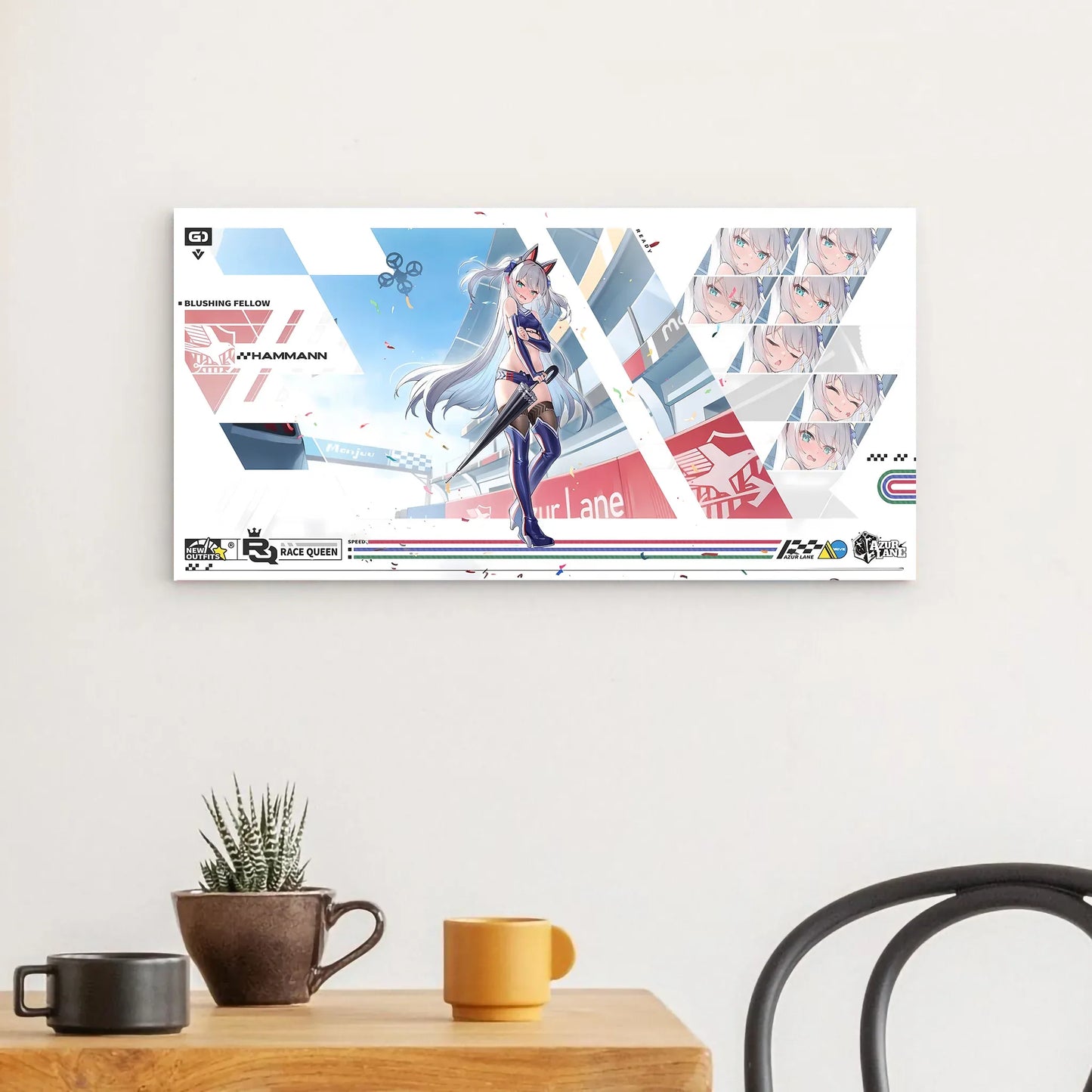 azur-lane-wanddekoration-race-queen-hammann-blushing-fellow-poster-jlr-design-68756 - JLR Design