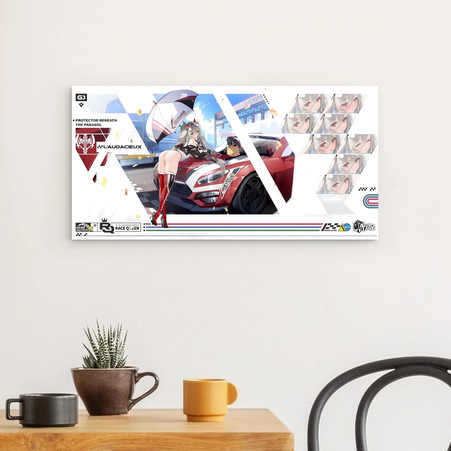 Azur Lane Wanddekoration - Race Queen Protector beneath the Parasol L'audacieux Poster JLR Design