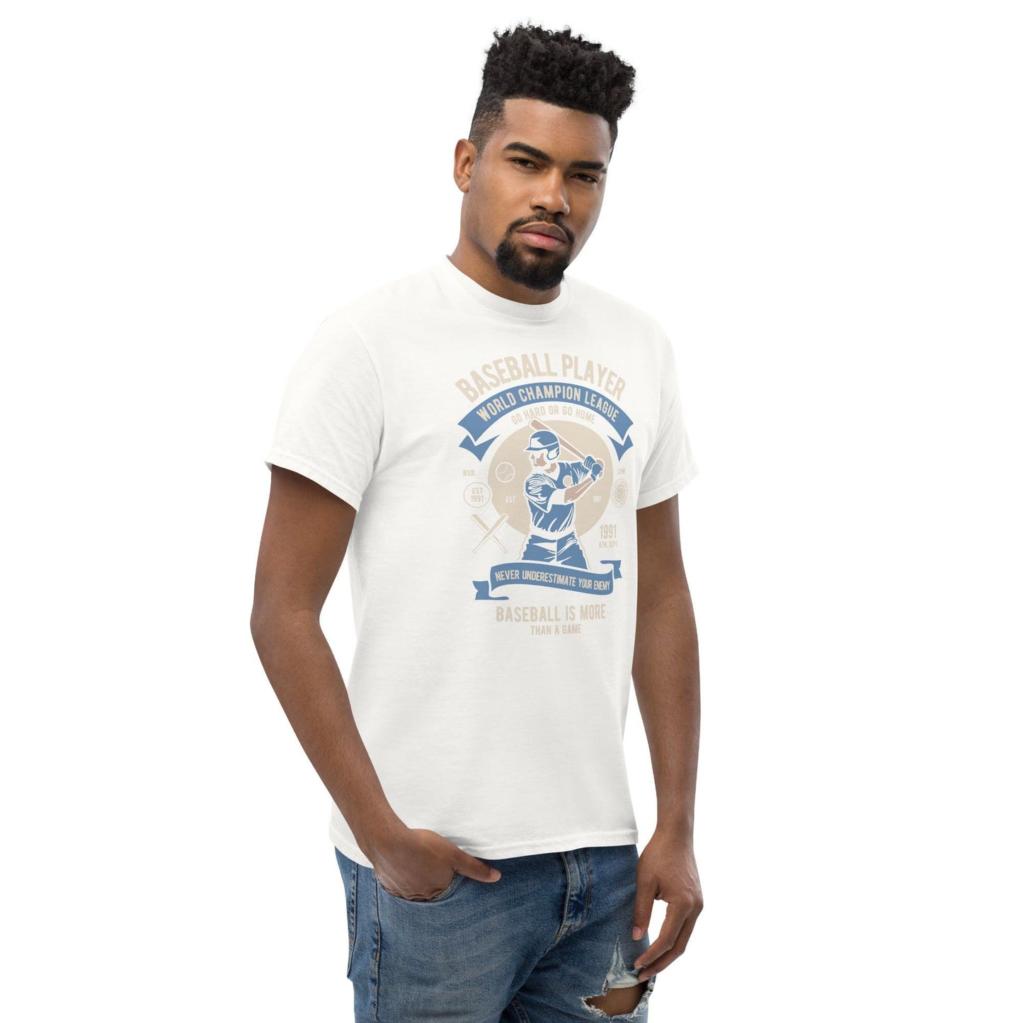 Baseball Player Herren-T-Shirt T-Shirt JLR Design