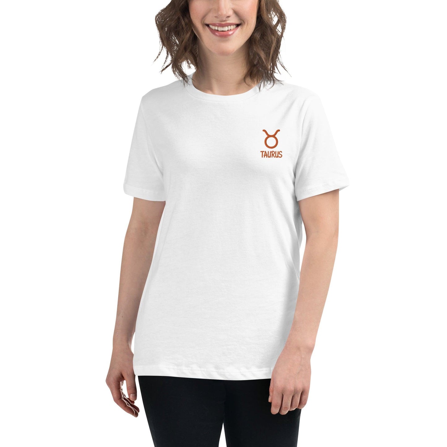 Besticktes Sternzeichen Stier Damen-T-Shirt T-Shirt JLR Design