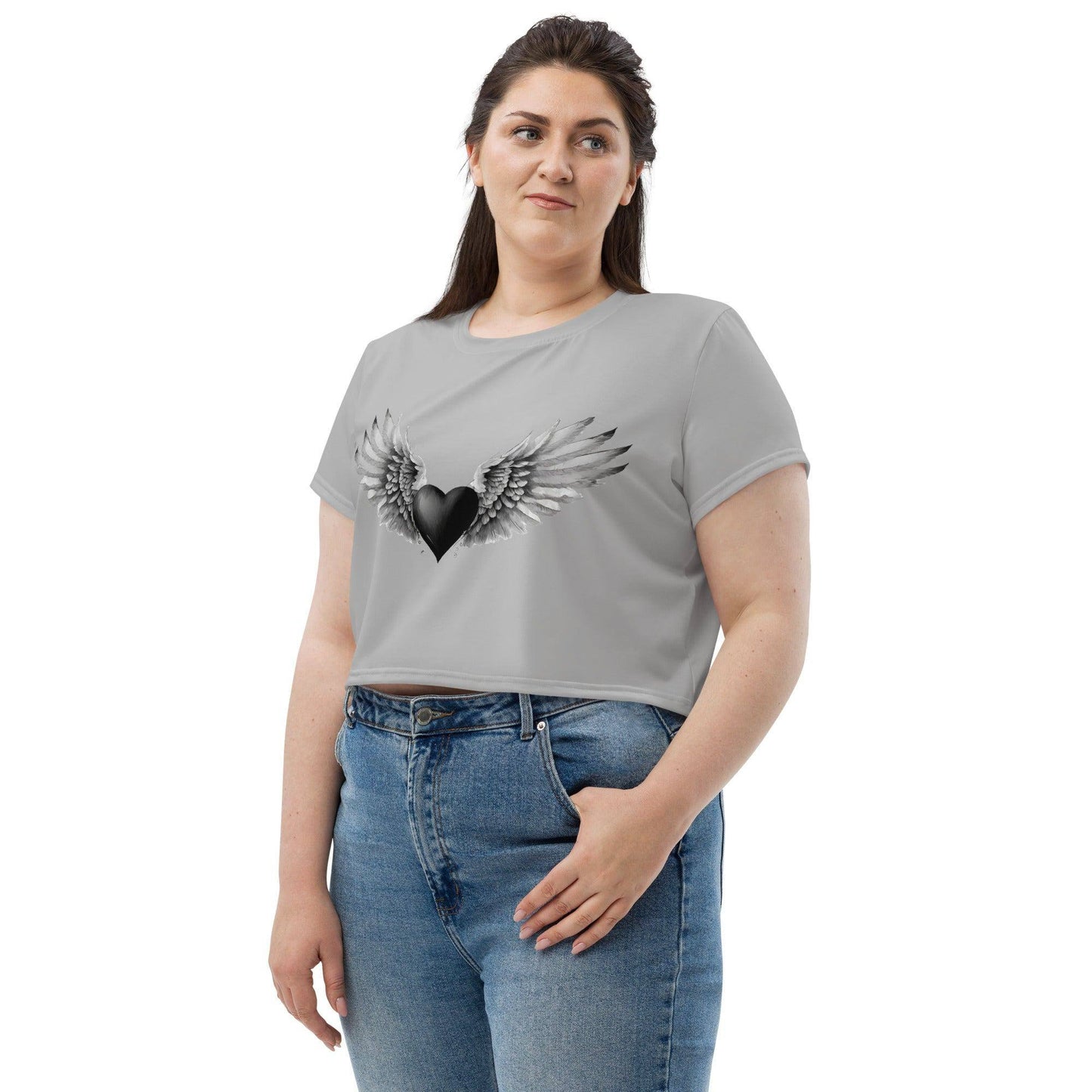 Black Heart Crop Top Crop Top JLR Design