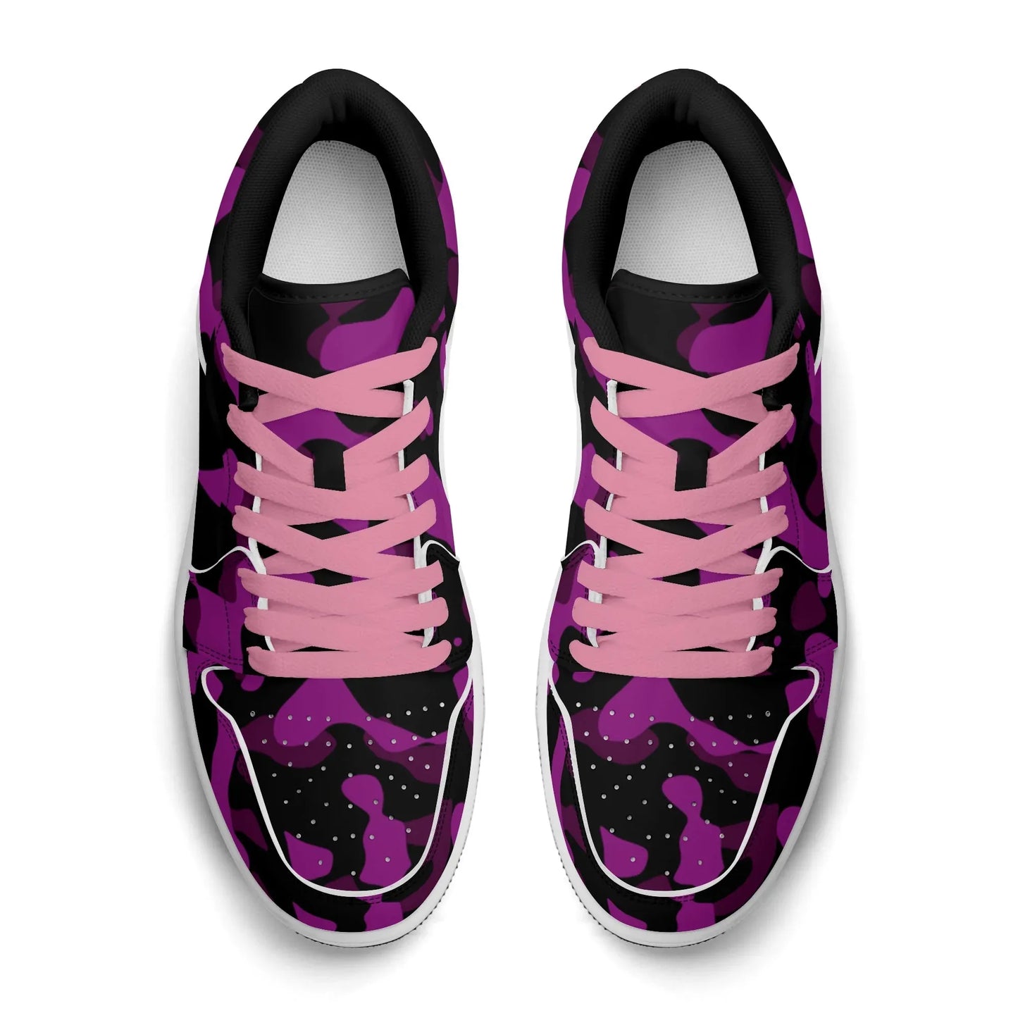 black-pink-camouflage-low-top-leder-sneaker-fur-herren-sneaker-jlr-design-68078 - JLR Design
