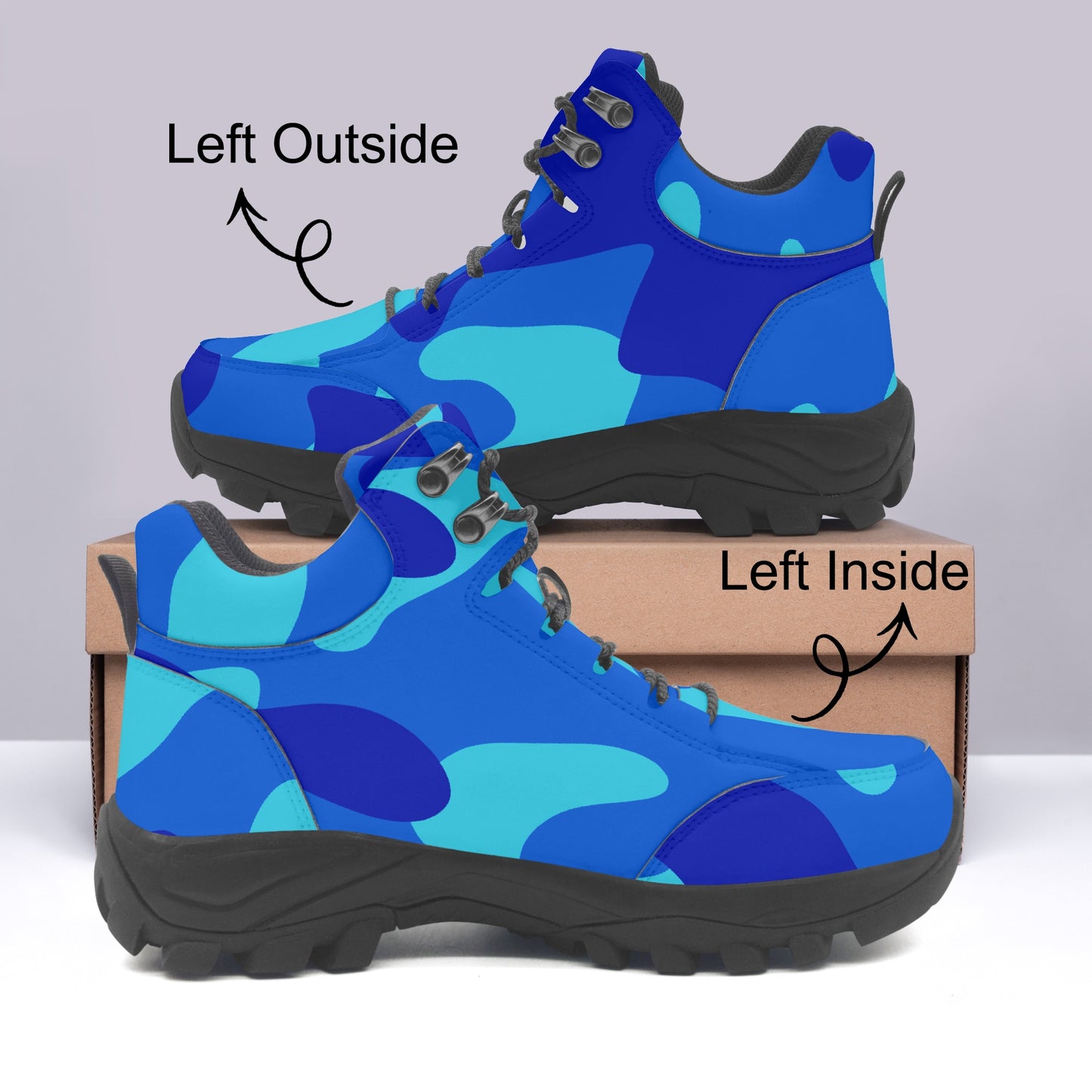 Blue Camouflage Winter Stiefel Winter Stiefel JLR Design