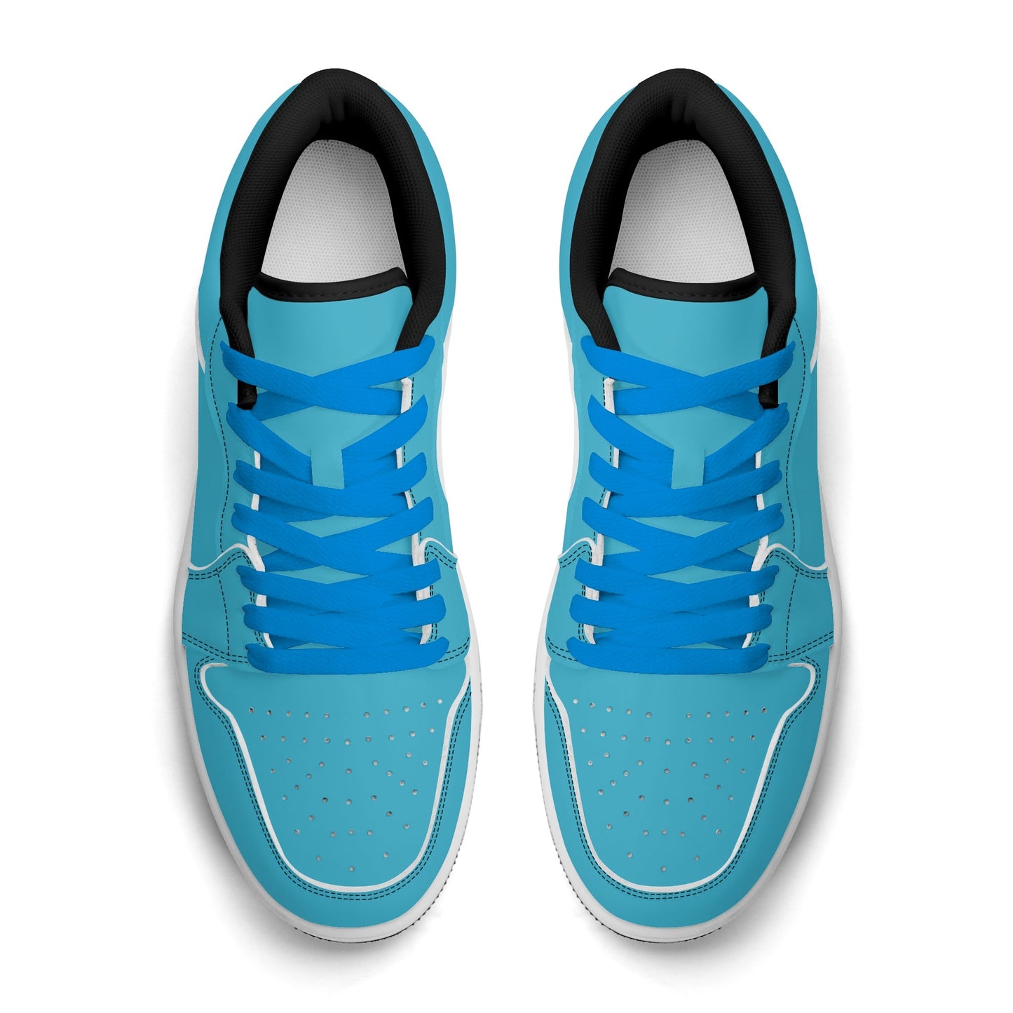 Bright Summer Sky Low Top Leder Sneaker für Damen Sneaker JLR Design