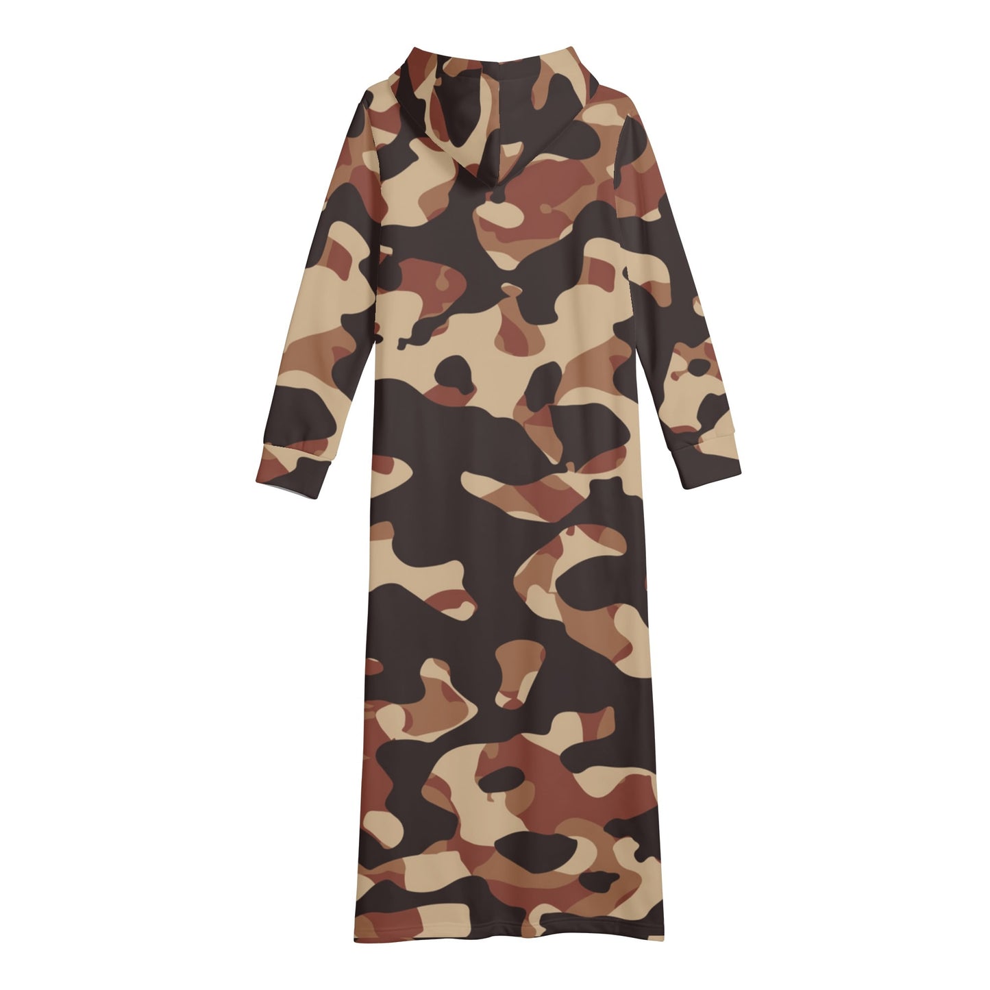 Brown Camouflage bequemes leichtes Hoodie Kleid Hoodiekleid JLR Design