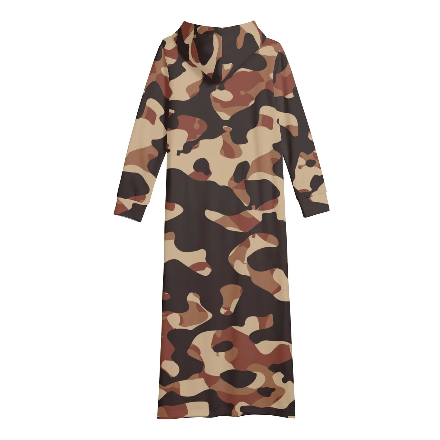 brown-camouflage-bequemes-leichtes-hoodie-kleid-hoodiekleid-jlr-design-78525 - JLR Design