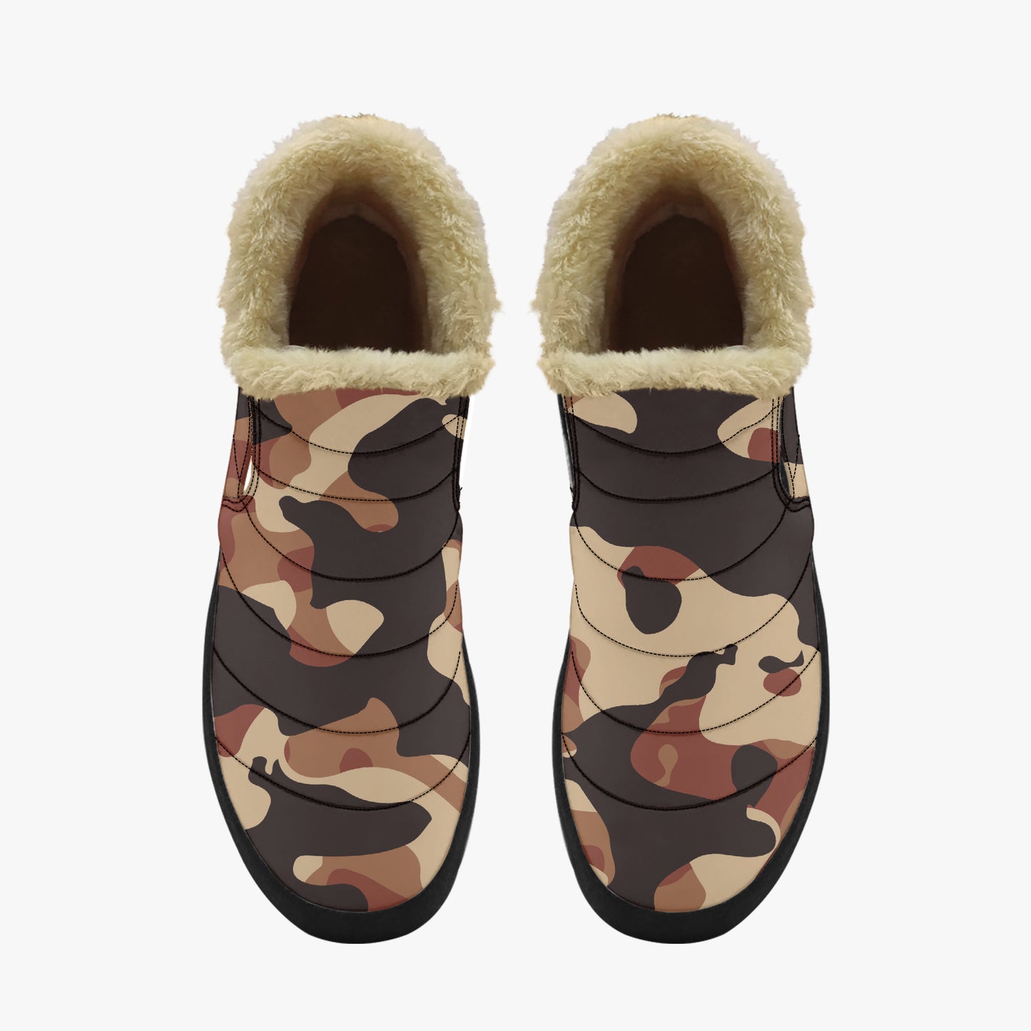 Brown Camouflage Faux Fur Slipper Slipper JLR Design