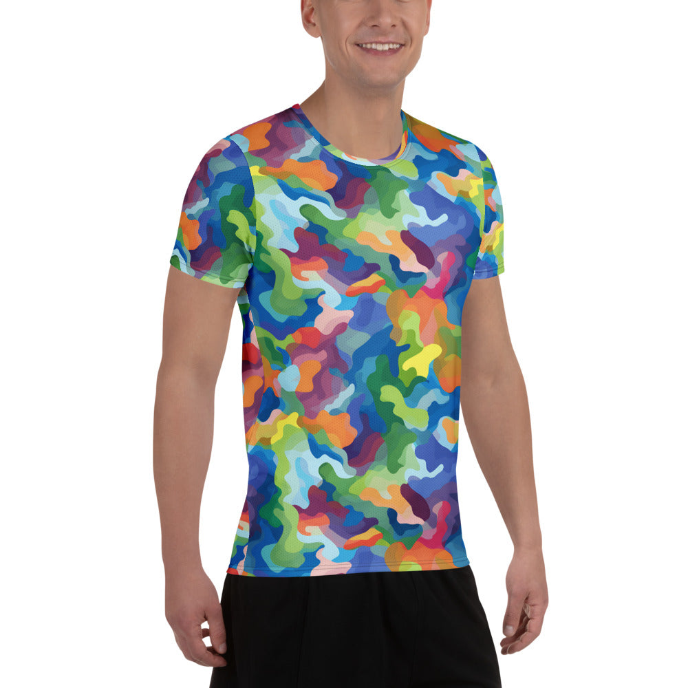Colorful Camouflage v8 Sport-T-Shirt für Herren Sport T-Shirt JLR Design