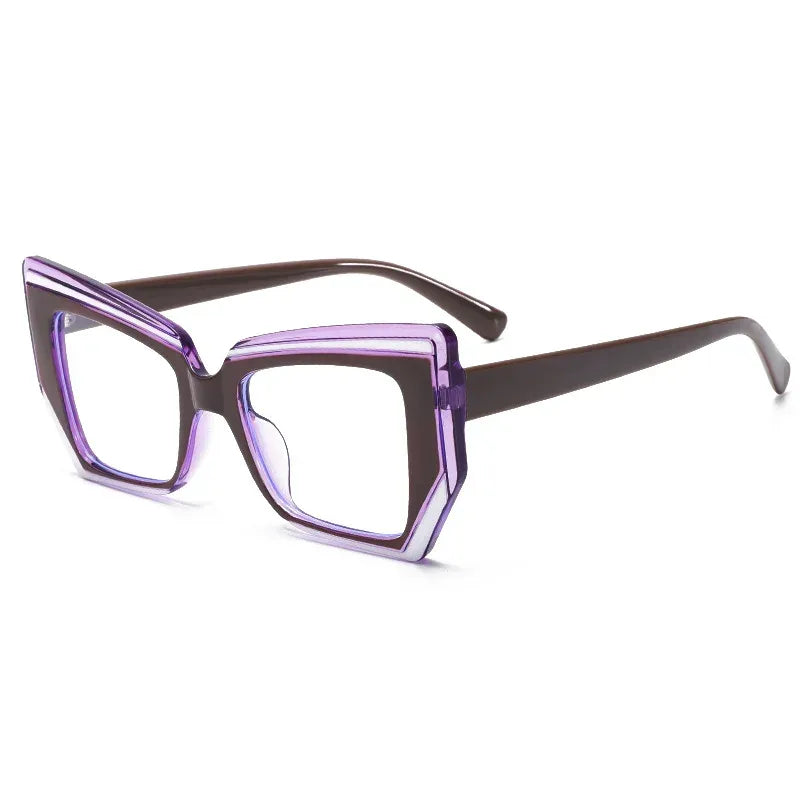 elegante-brille-or-damen-or-cat-eye-or-farbige-bugel-or-blaulichtfilter-or-mode-brille-jlr-design-54724 - JLR Design