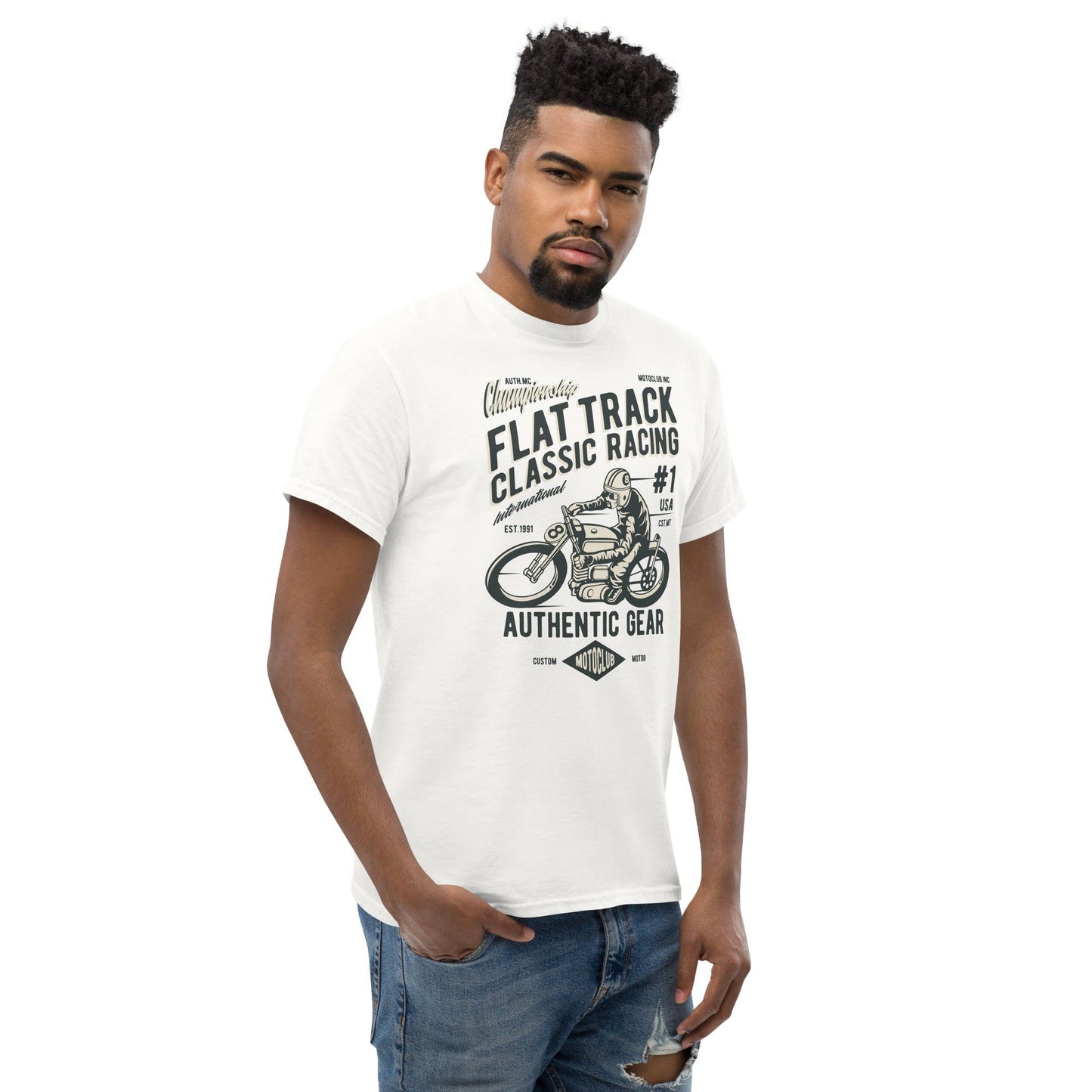 Flat Track Classic Racing Herren-T-Shirt T-Shirt 29.99 Classic, Flat, Herren, Racing, T-Shirt, Track JLR Design