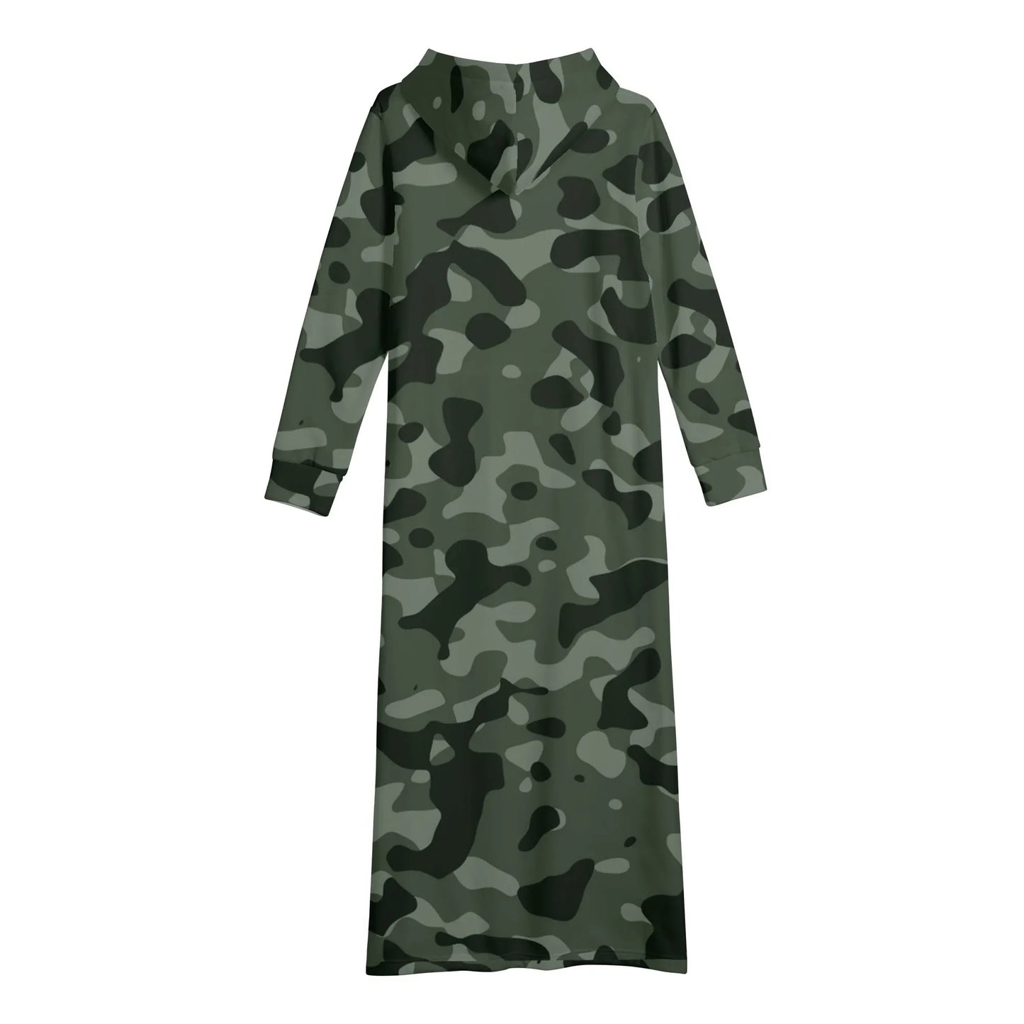 green-camouflage-bequemes-leichtes-hoodie-kleid-hoodiekleid-jlr-design-44507 - JLR Design