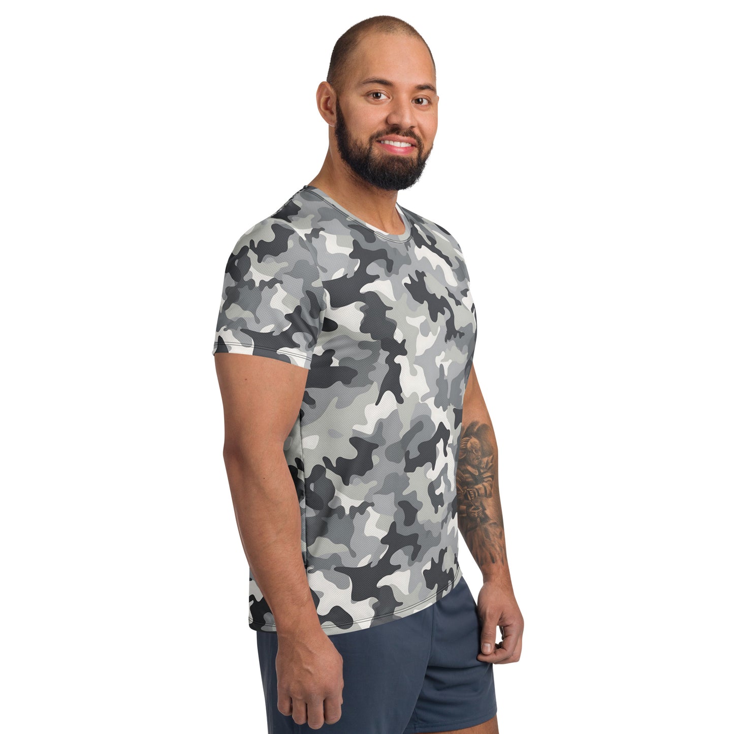 Grey Camouflage v2 Sport-T-Shirt für Herren Sport T-Shirt JLR Design