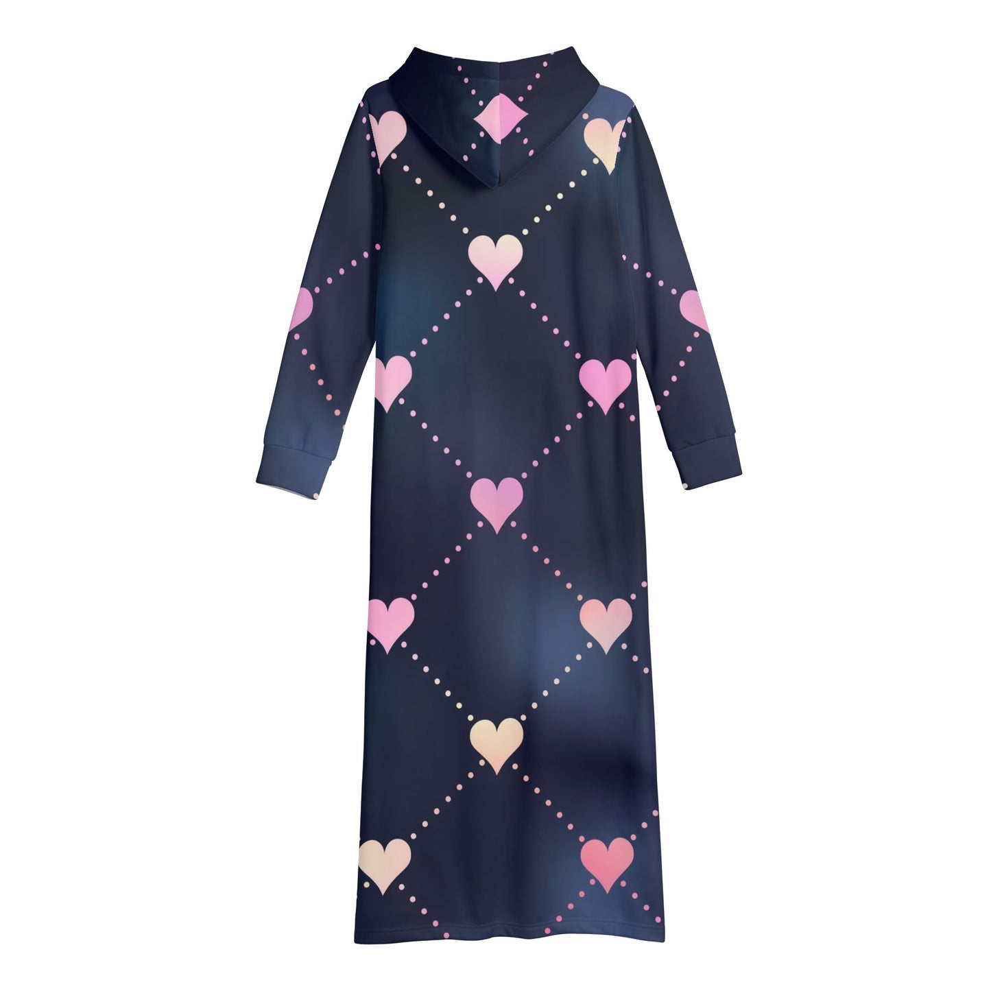 Hearts bequemes leichtes Hoodie Kleid Hoodiekleid JLR Design