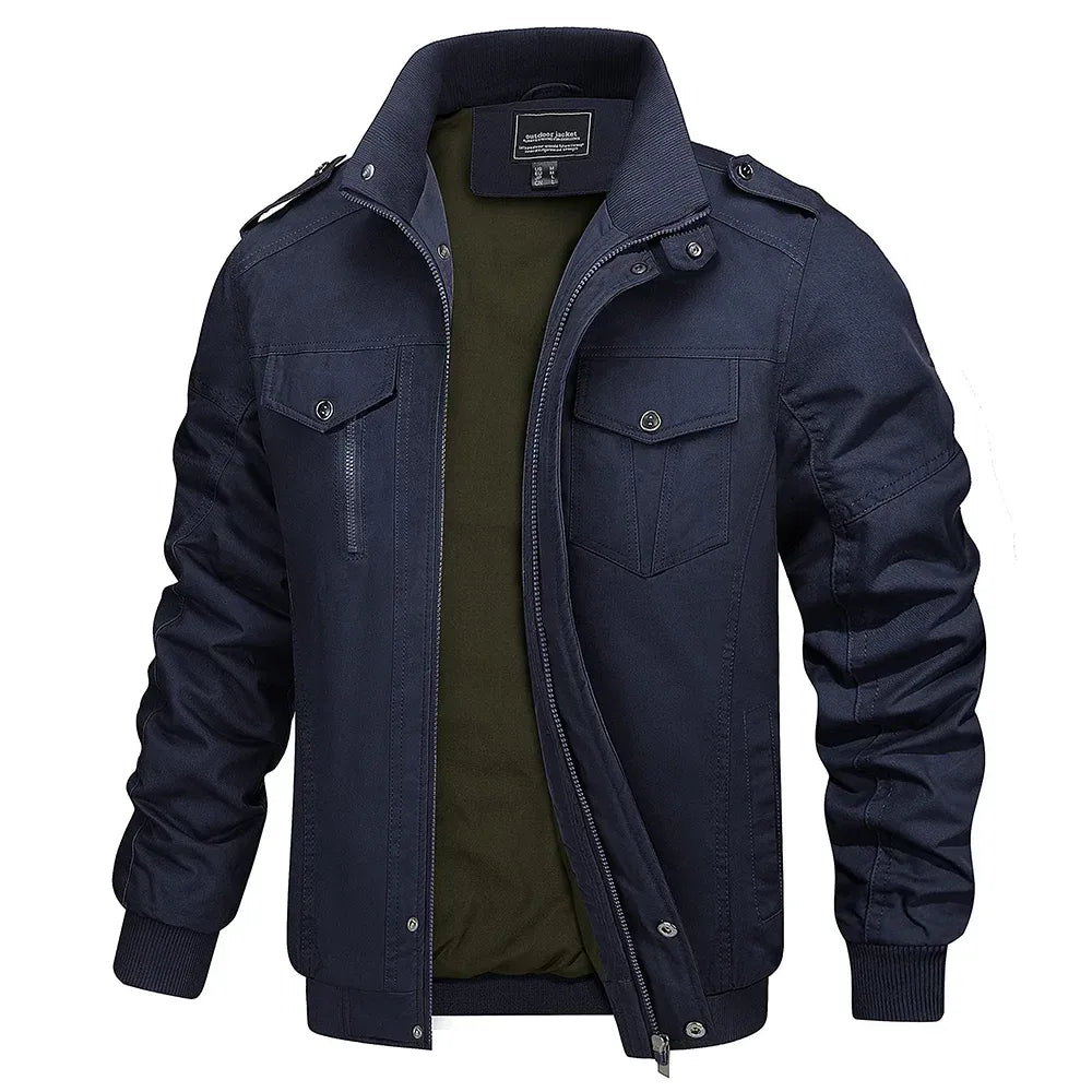 leichte-herren-bomberjacke-mit-stehkragen-und-cargo-taschen-bomberjacke-jlr-design-10 - JLR Design
