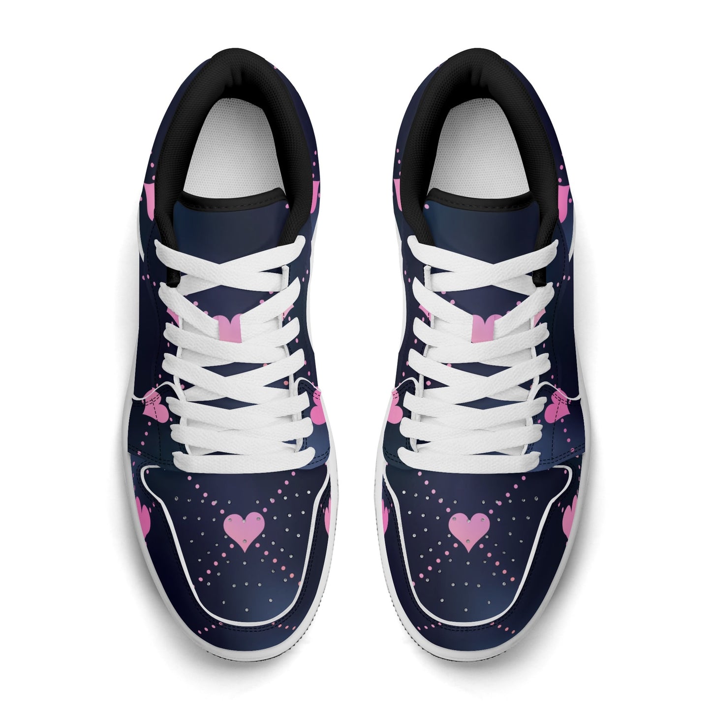 Lined Hearts Low Top Leder Sneaker für Damen Sneaker JLR Design