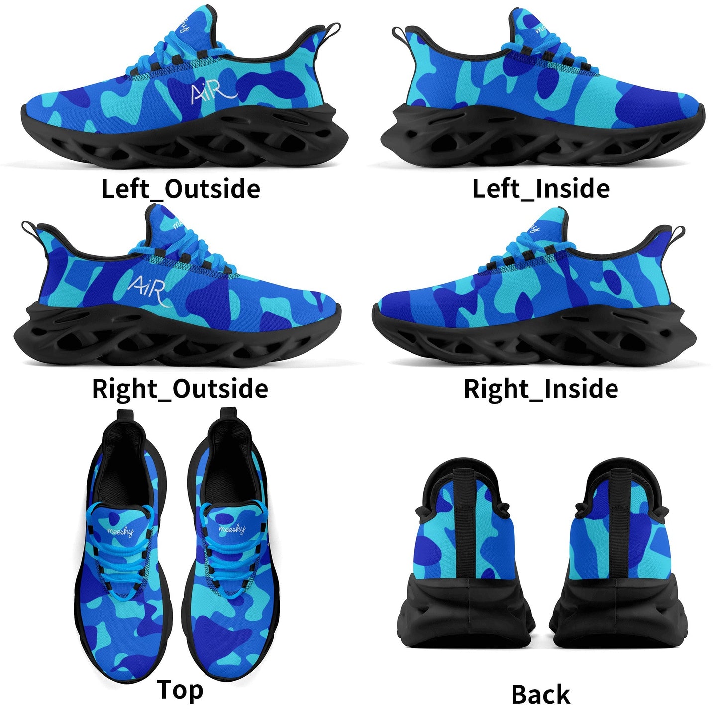 meeshy AIR Athletic Sneaker - Blue Camouflage - Herren Sneaker JLR Design