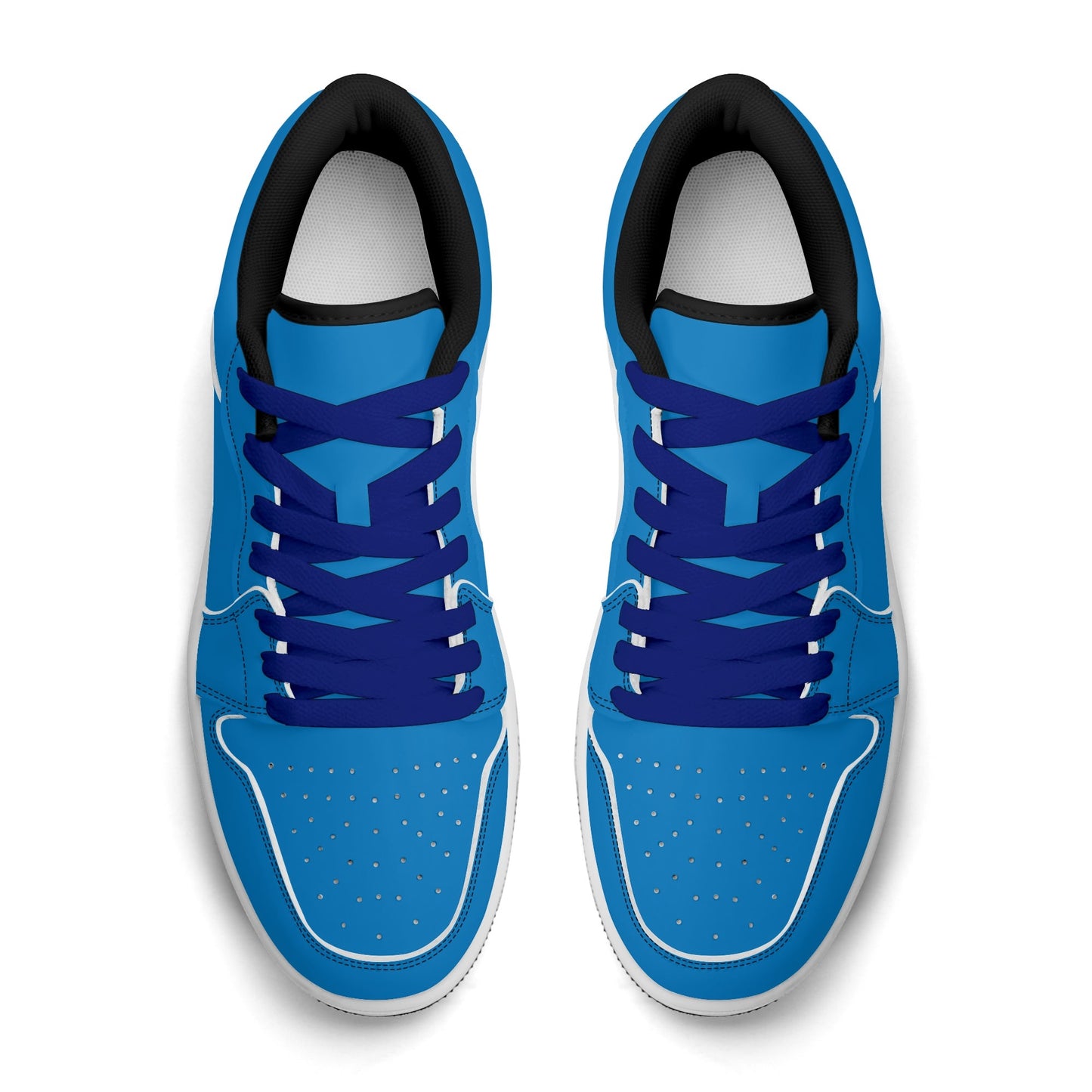 Navy Blue Low Top Leder Sneaker für Damen Sneaker JLR Design