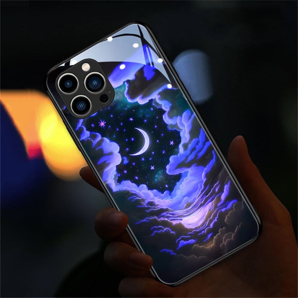 Night Beach LED-Hülle für Samsung Galaxy S22/S23/S24/Plus/Ultra Cover JLR Design