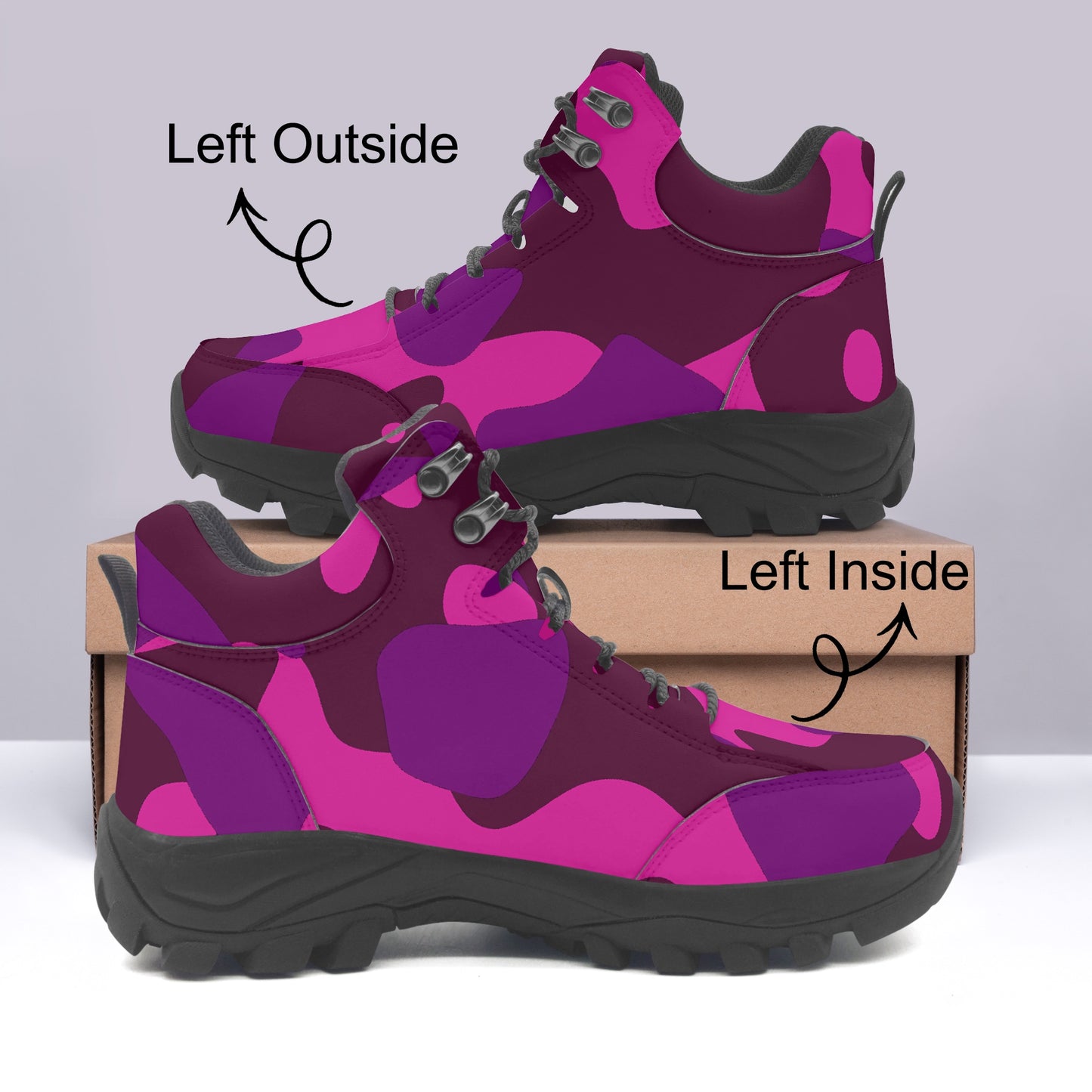 Pink Camouflage Winter Stiefel Winter Stiefel JLR Design