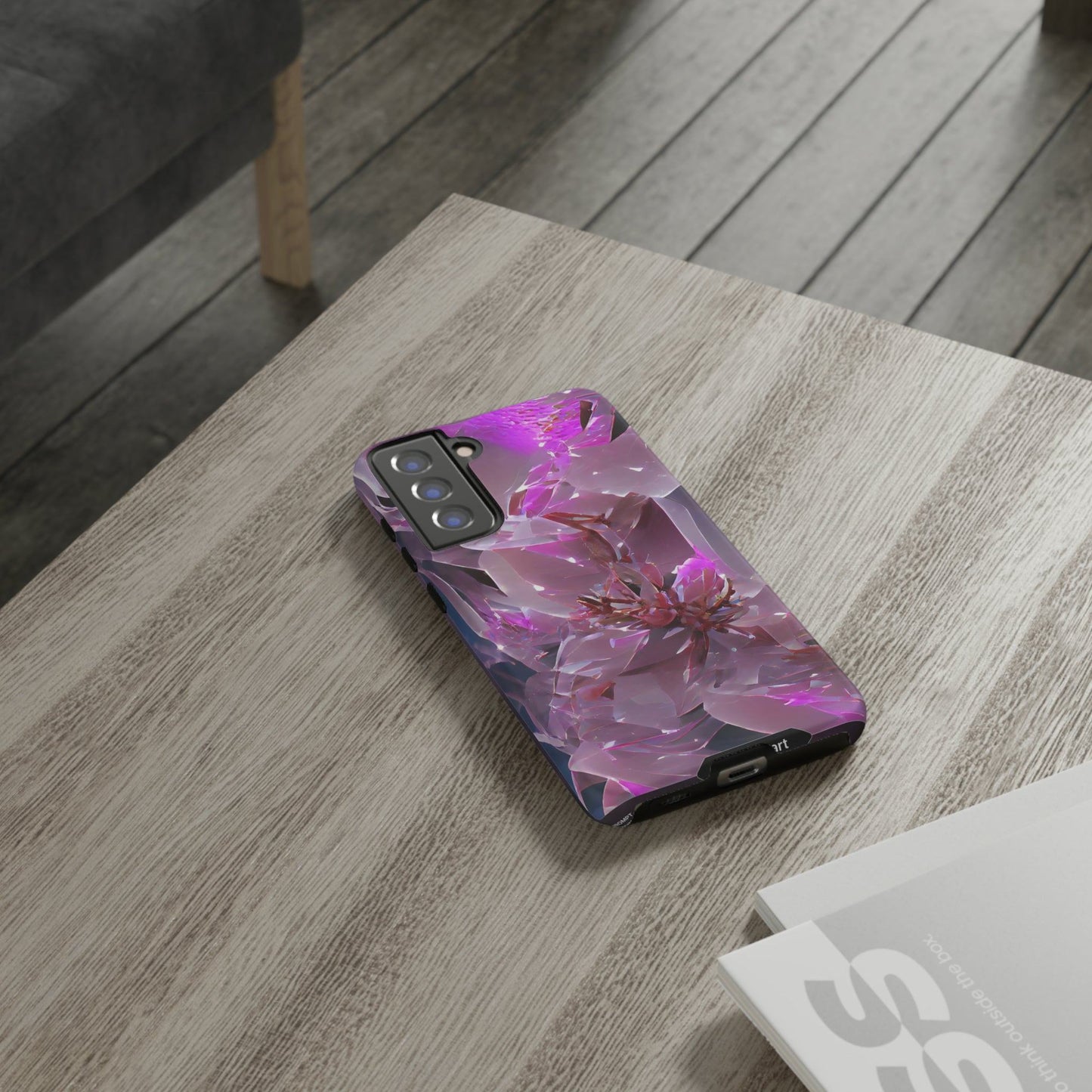 Pink Flower Samsung Galaxy Cover S21 S22 S23 S24 S25 Plus Pro Ultra Phone Case JLR Design
