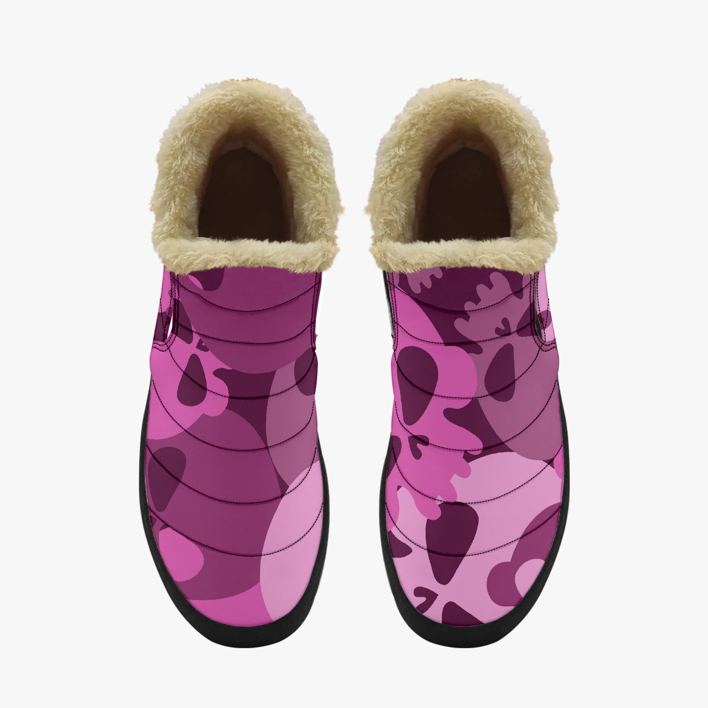 Pink Skull Faux Fur Slipper Slipper JLR Design
