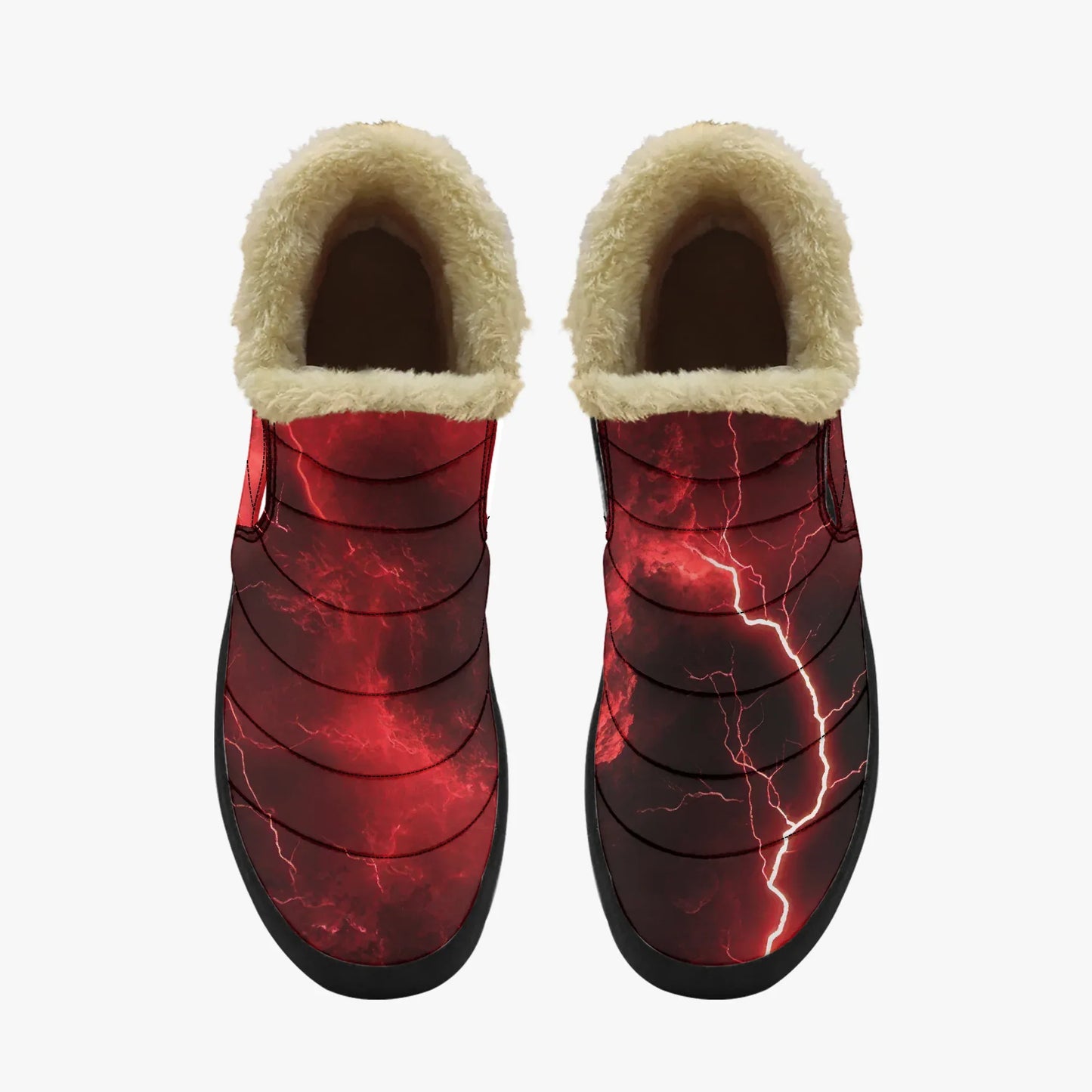 red-thunder-faux-fur-slipper-slipper-jlr-design-5 - JLR Design