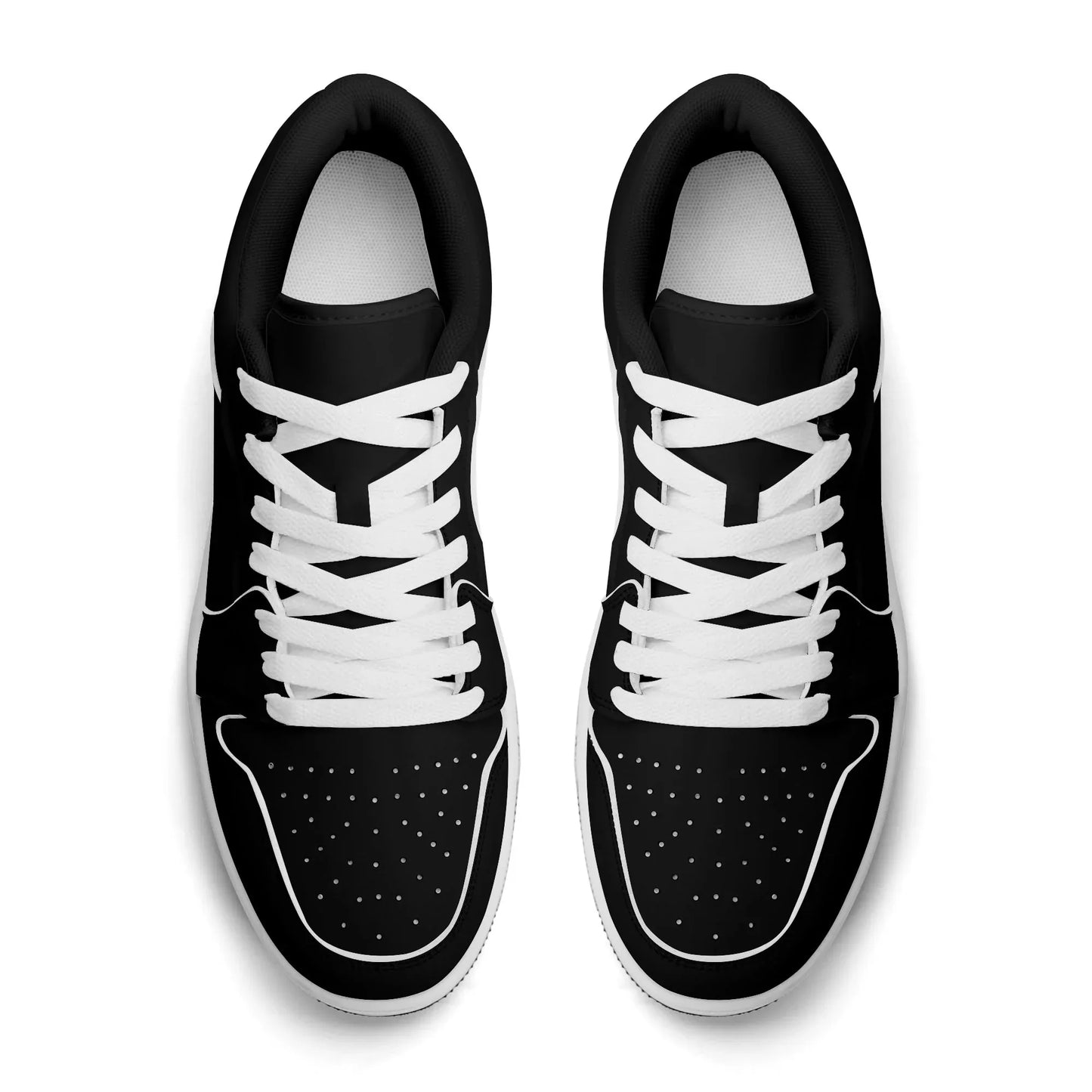 schwarze-low-top-leder-sneaker-fur-damen-sneaker-jlr-design-47547 - JLR Design