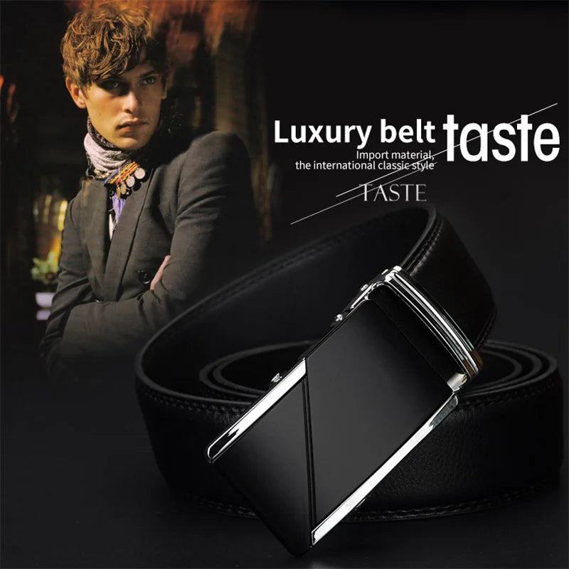 Schwarzer echtledergürtel mit Ratschenschnalle Gürtel JLR Design