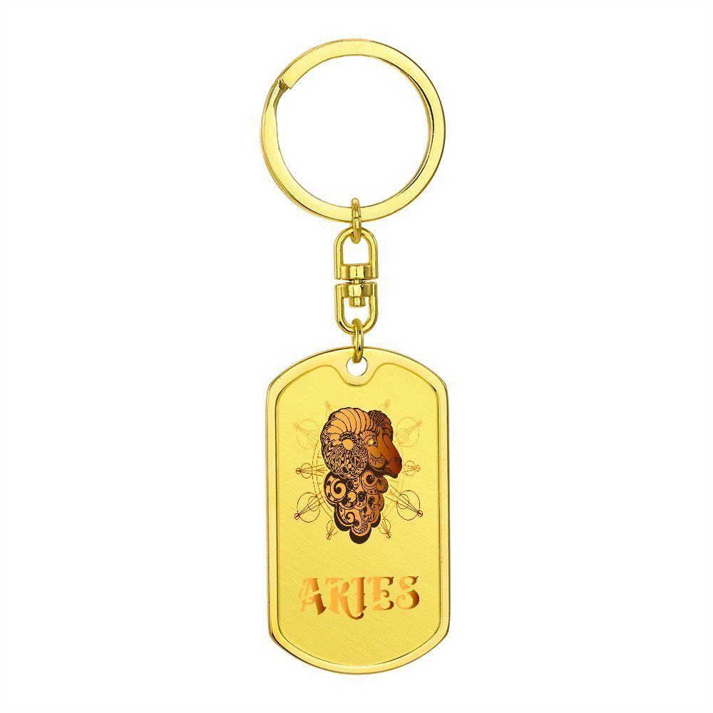 Sternzeichen Widder Dog Tag Schlüsselanhänger Jewelry JLR Design
