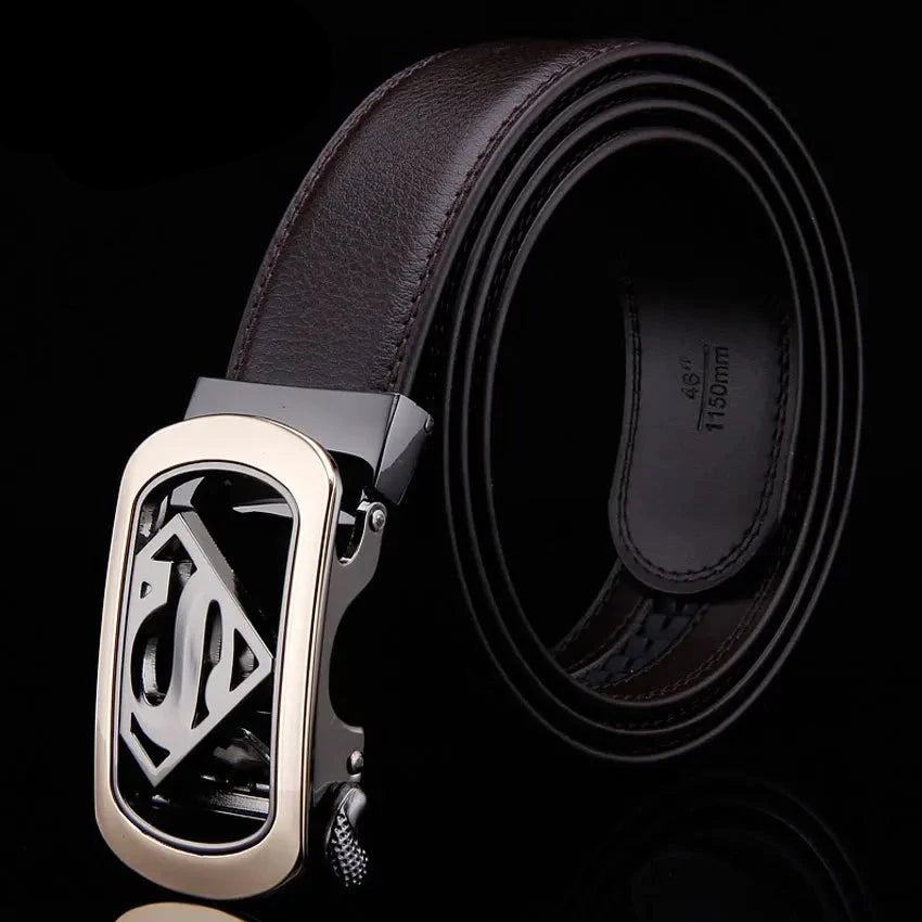 Superman Ledergürtel mit automatischer Schnalle Gürtel JLR Design