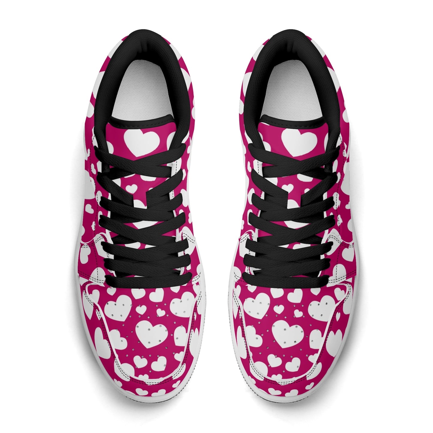 White Hearts Low Top Leder Sneaker für Damen Sneaker JLR Design