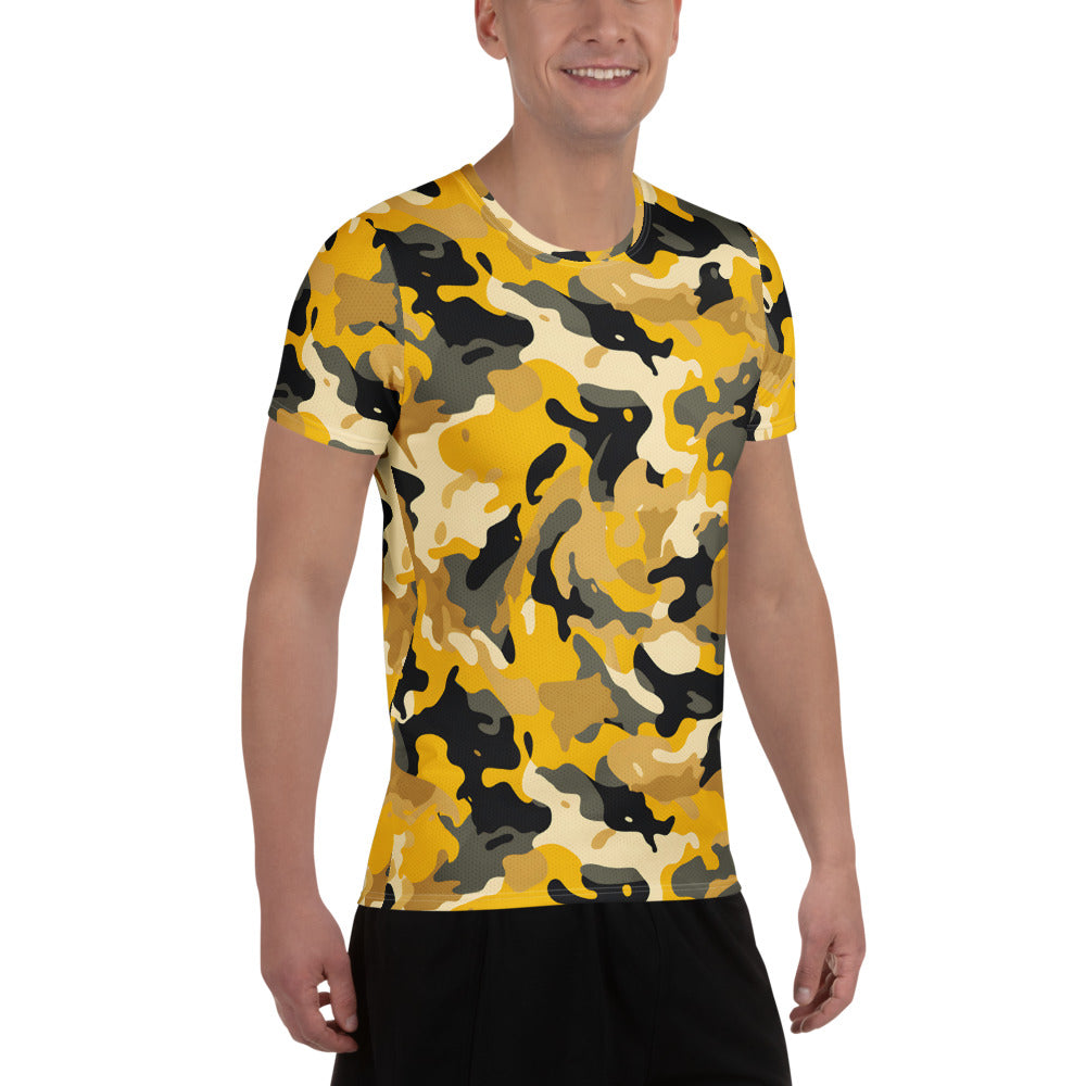 Yellow Camouflage v2 Sport-T-Shirt für Herren Sport T-Shirt JLR Design