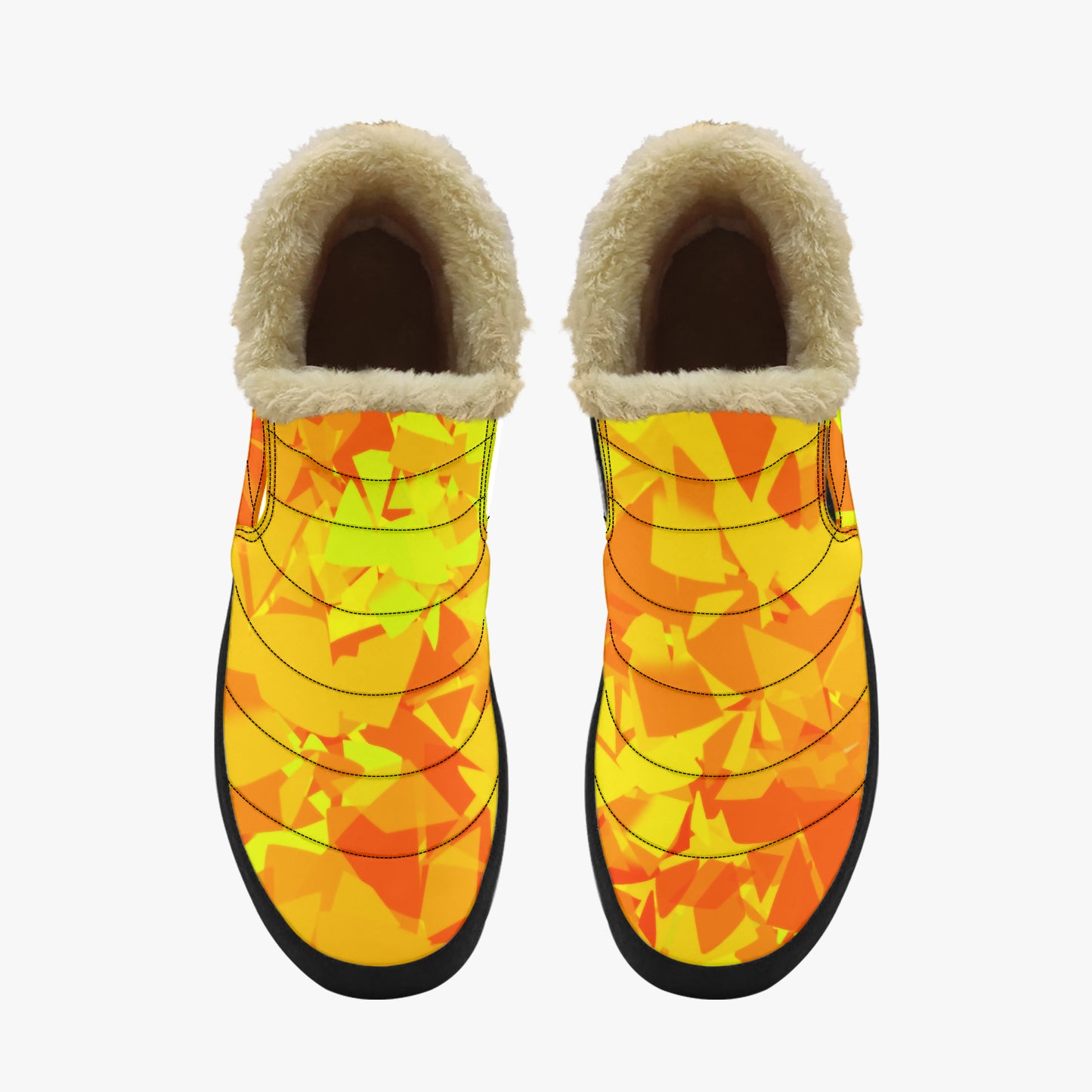 Yellow Crystal Faux Fur Slipper Slipper JLR Design