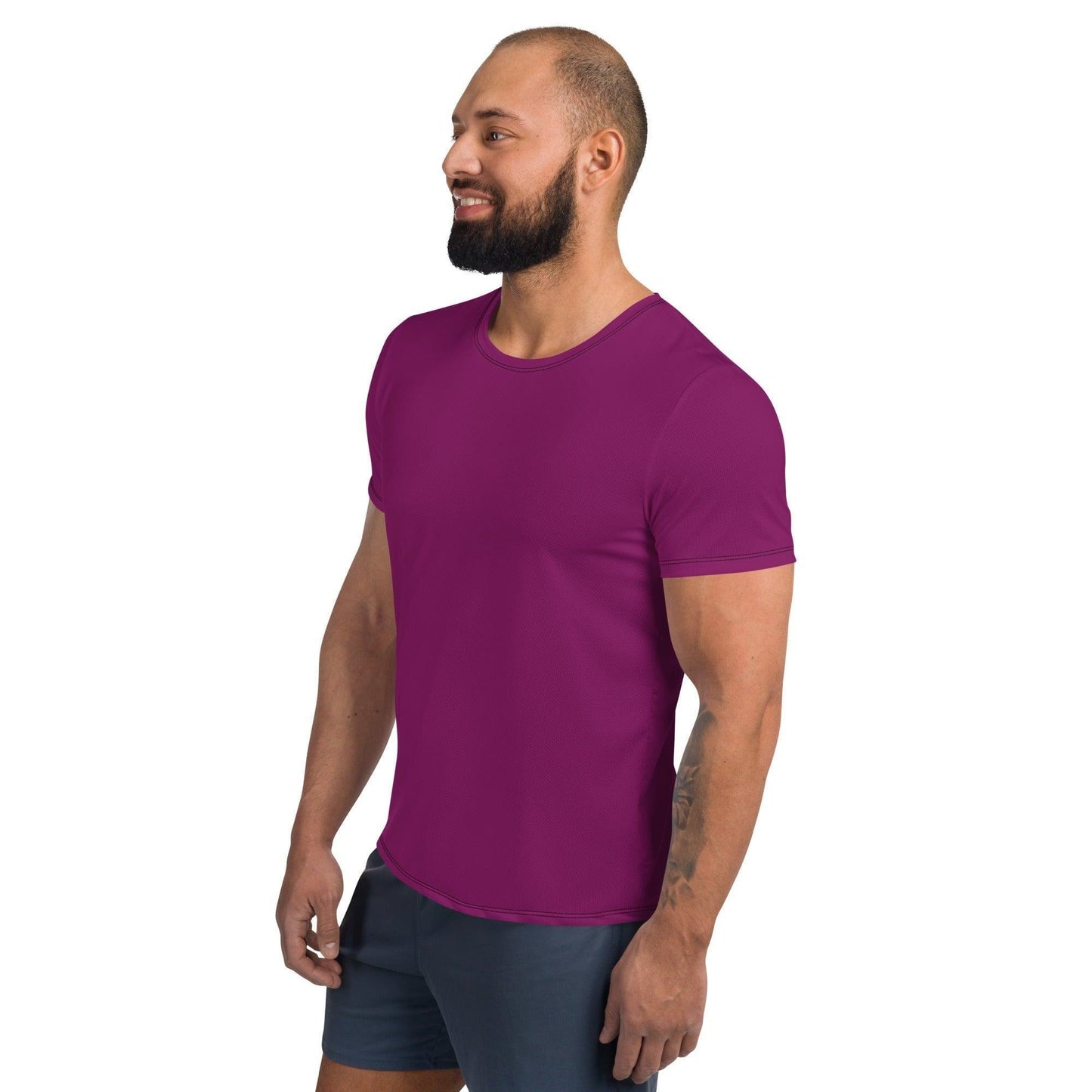 Aubergine Sport T-Shirt für Herren Sport T-Shirt JLR Design