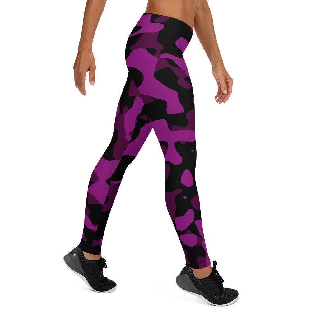 Black Violet Camouflage Damen Leggings Leggings JLR Design